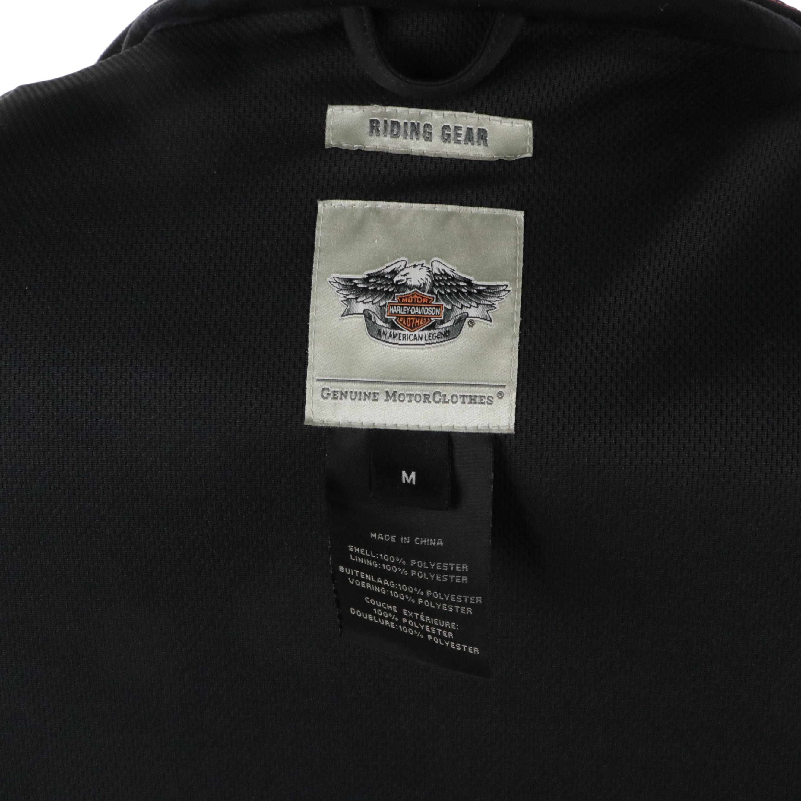 Harley-Davidson Riding Gear Zip Jacket with Contrast Stitching