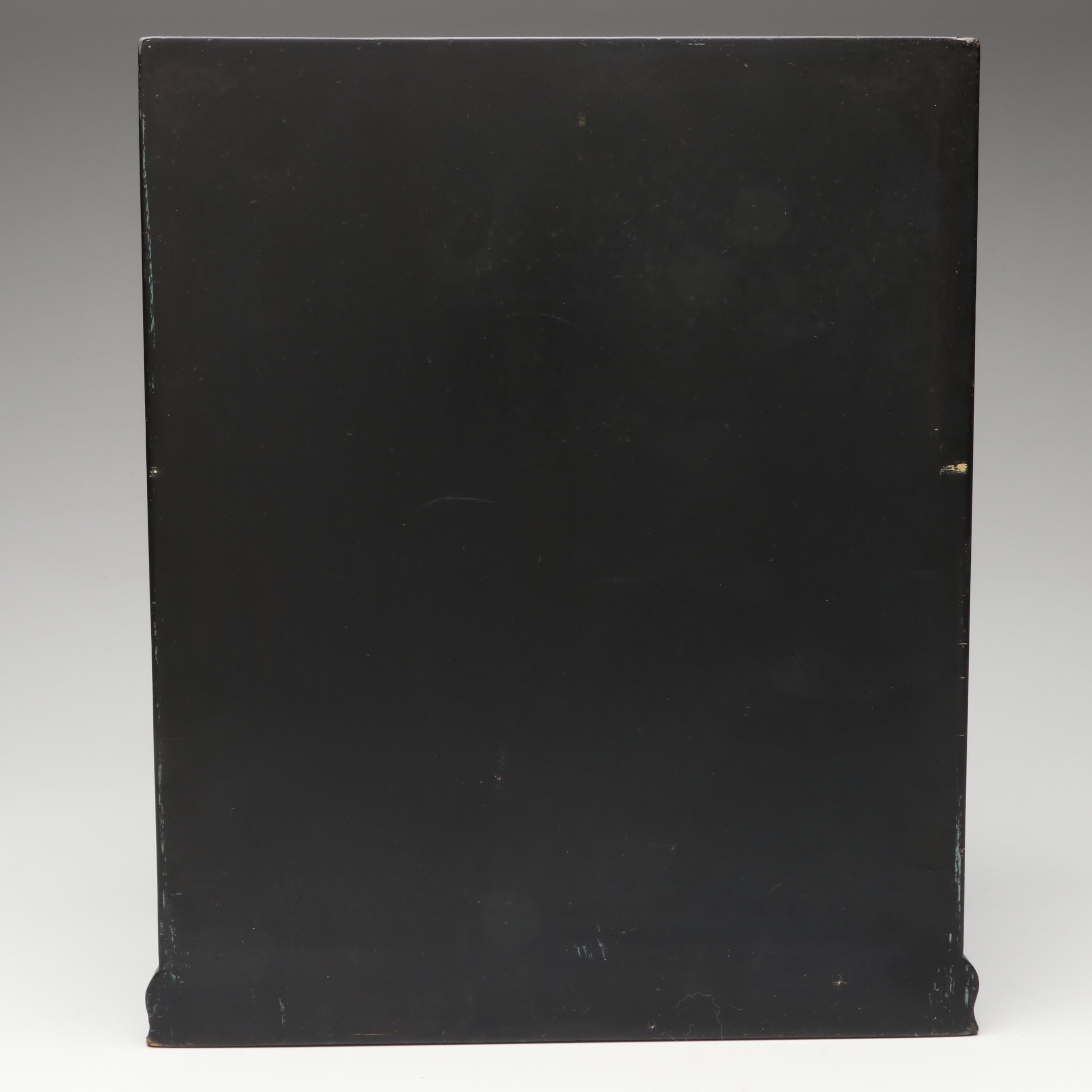 Chinese Abalone Inlaid Black Lacquer Jewelry Box