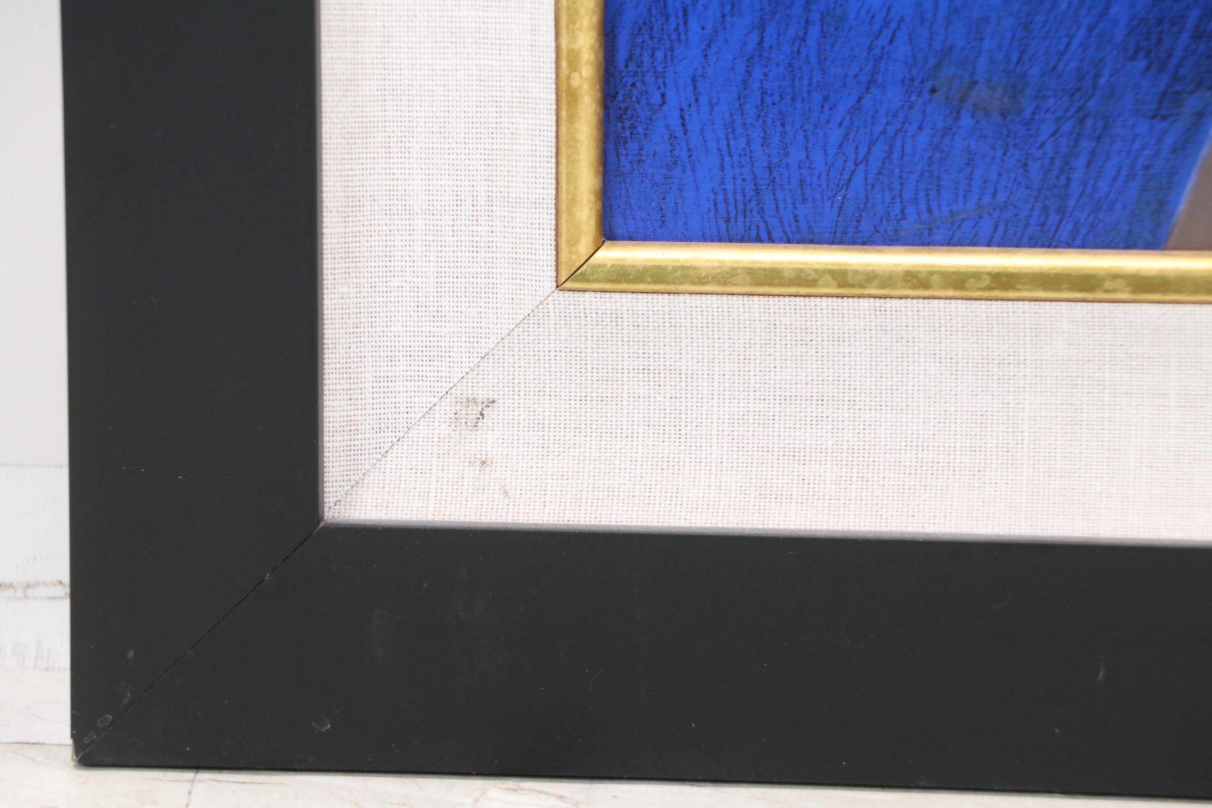 Stephen Dickerson Mixed Media Painting of Abstracted Ship, Late 20th Century