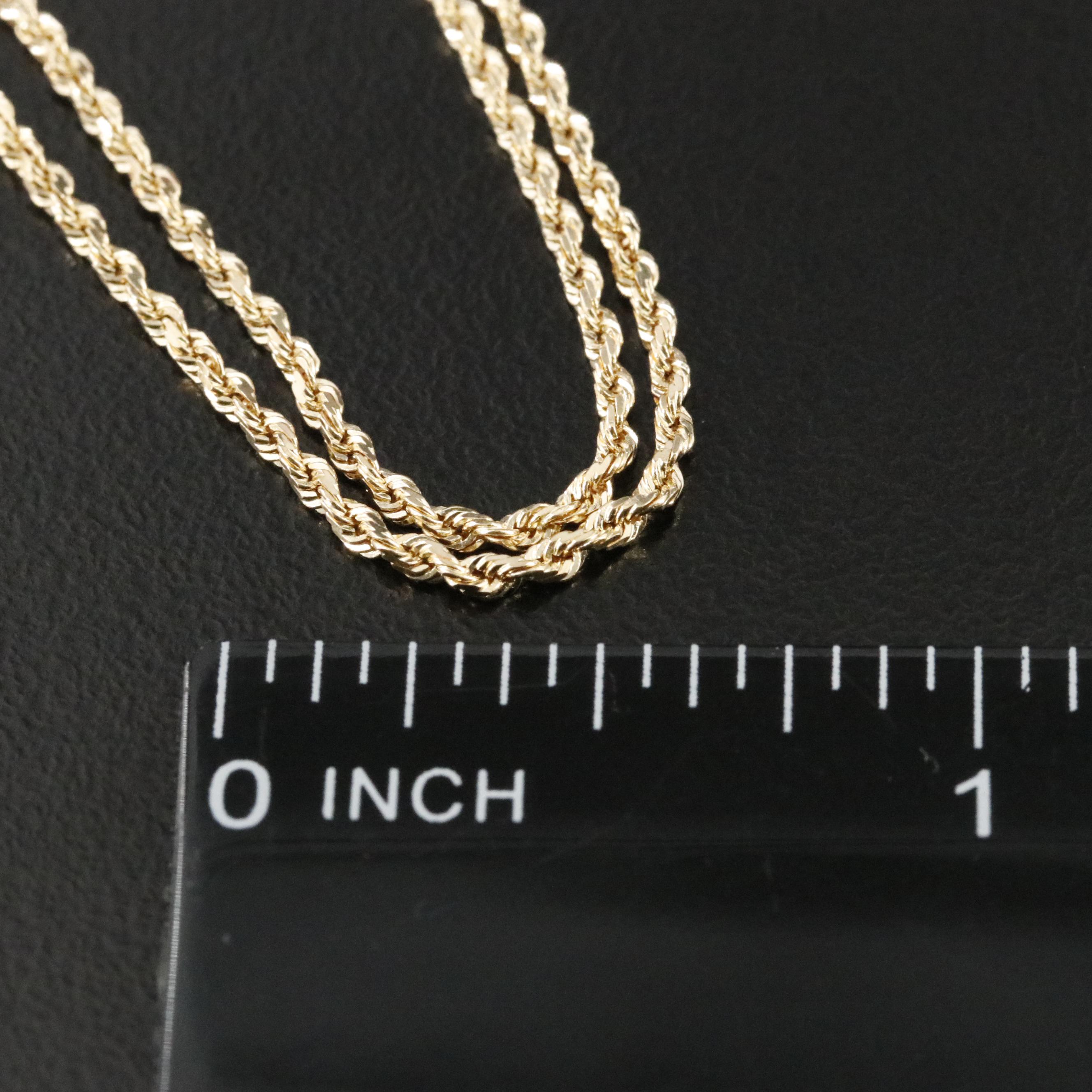 14K Rope Chain Necklace