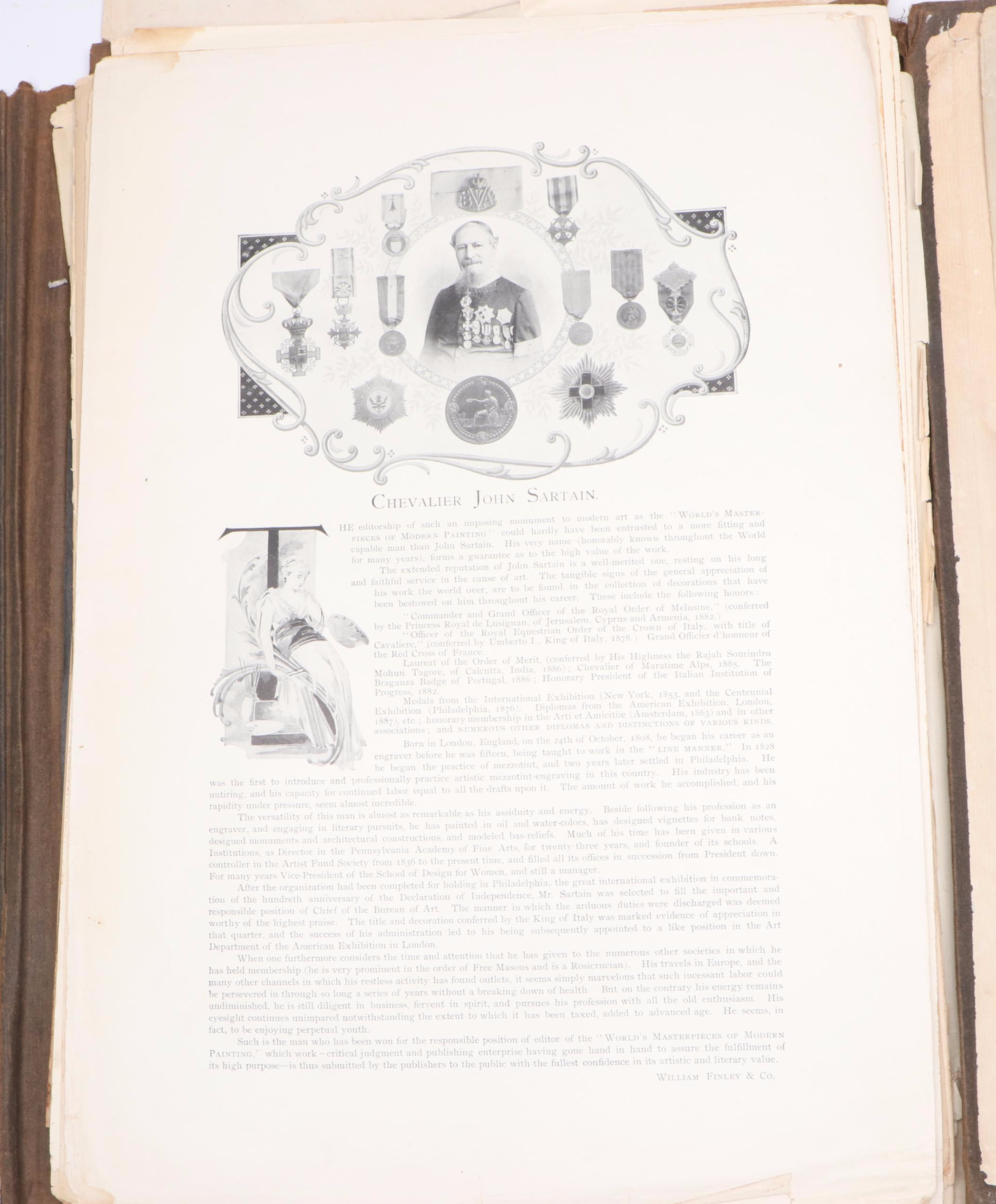 Mixed Media Portfolio "World's Masterpieces of Modern Painting," 1893