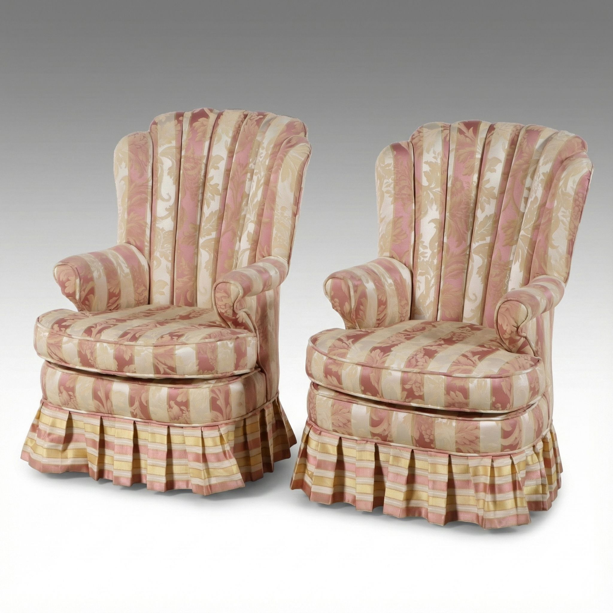 Pair of Custom Upholstered Armchairs, Late 20th Century