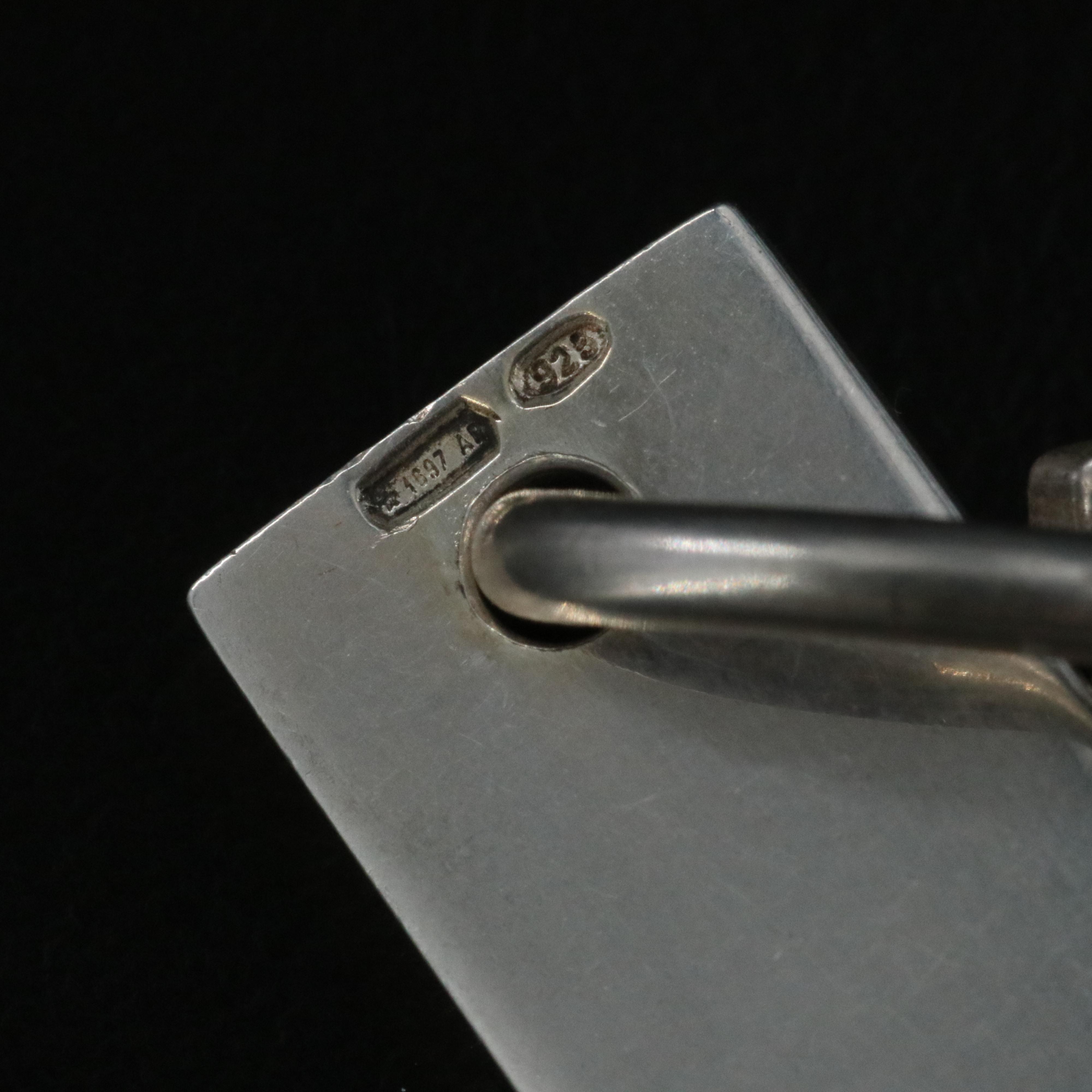 Gucci Sterling Bar Tag Pendant Necklace