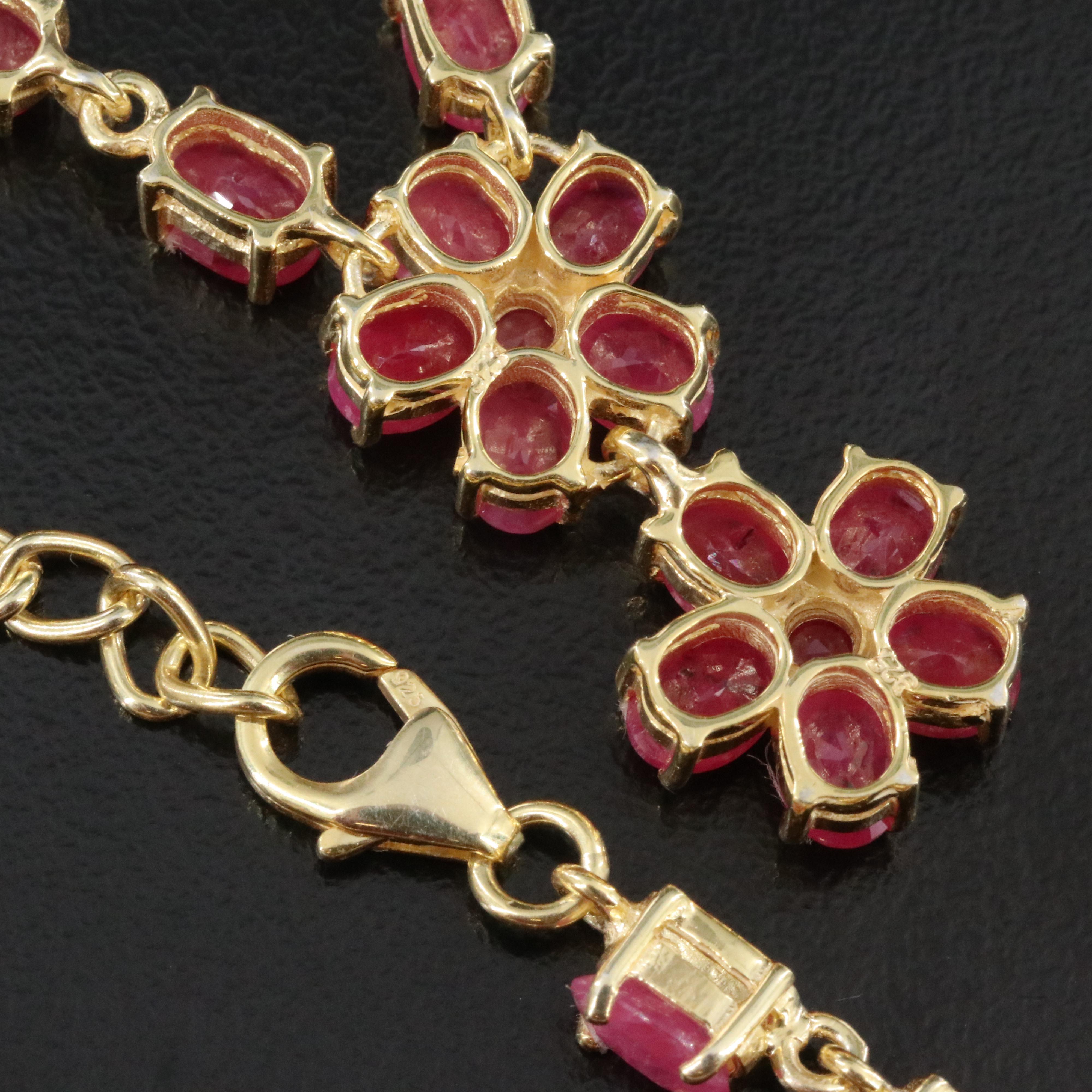 Sterling Ruby Necklace
