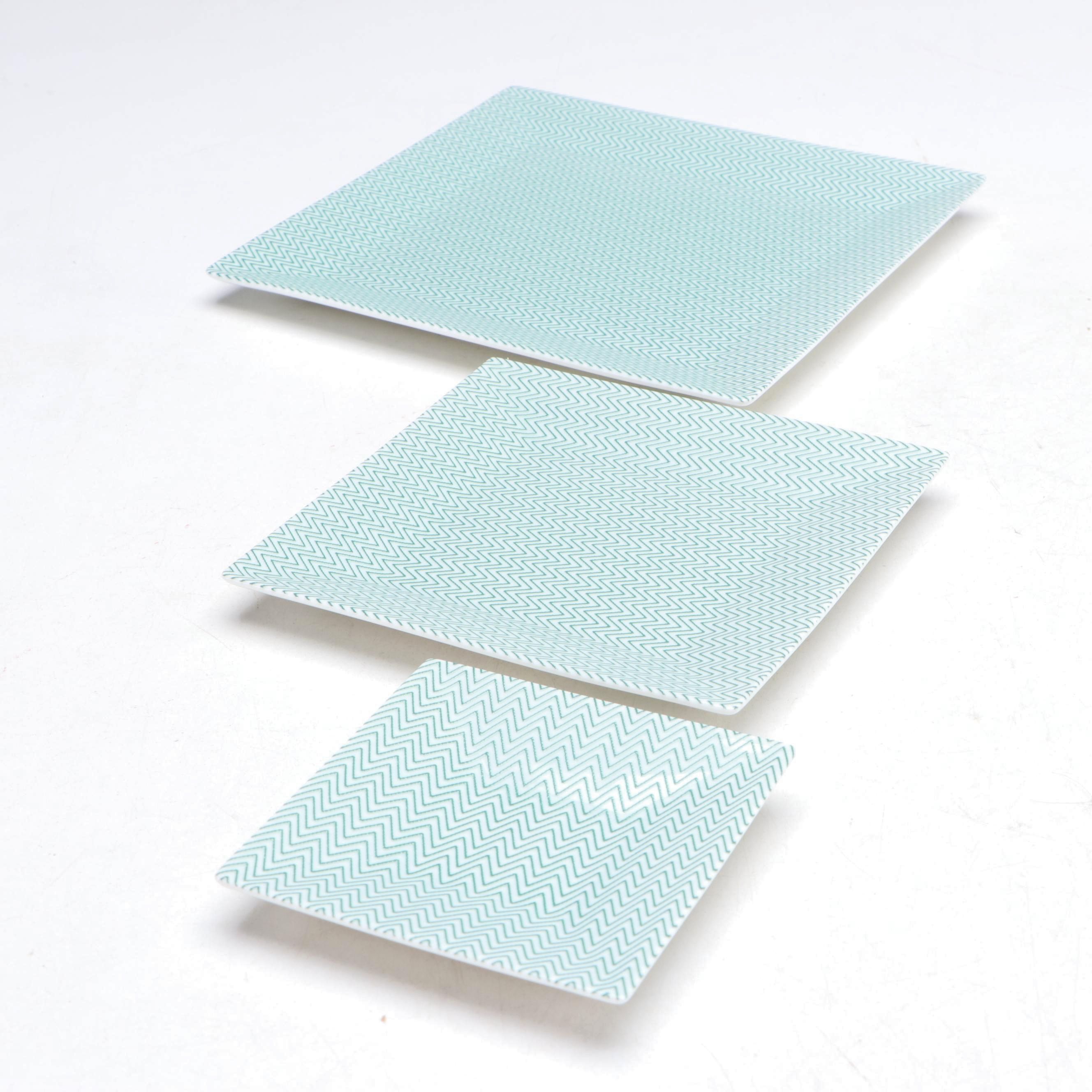 Hermès "Chevrons" Porcelain Stacking Plates