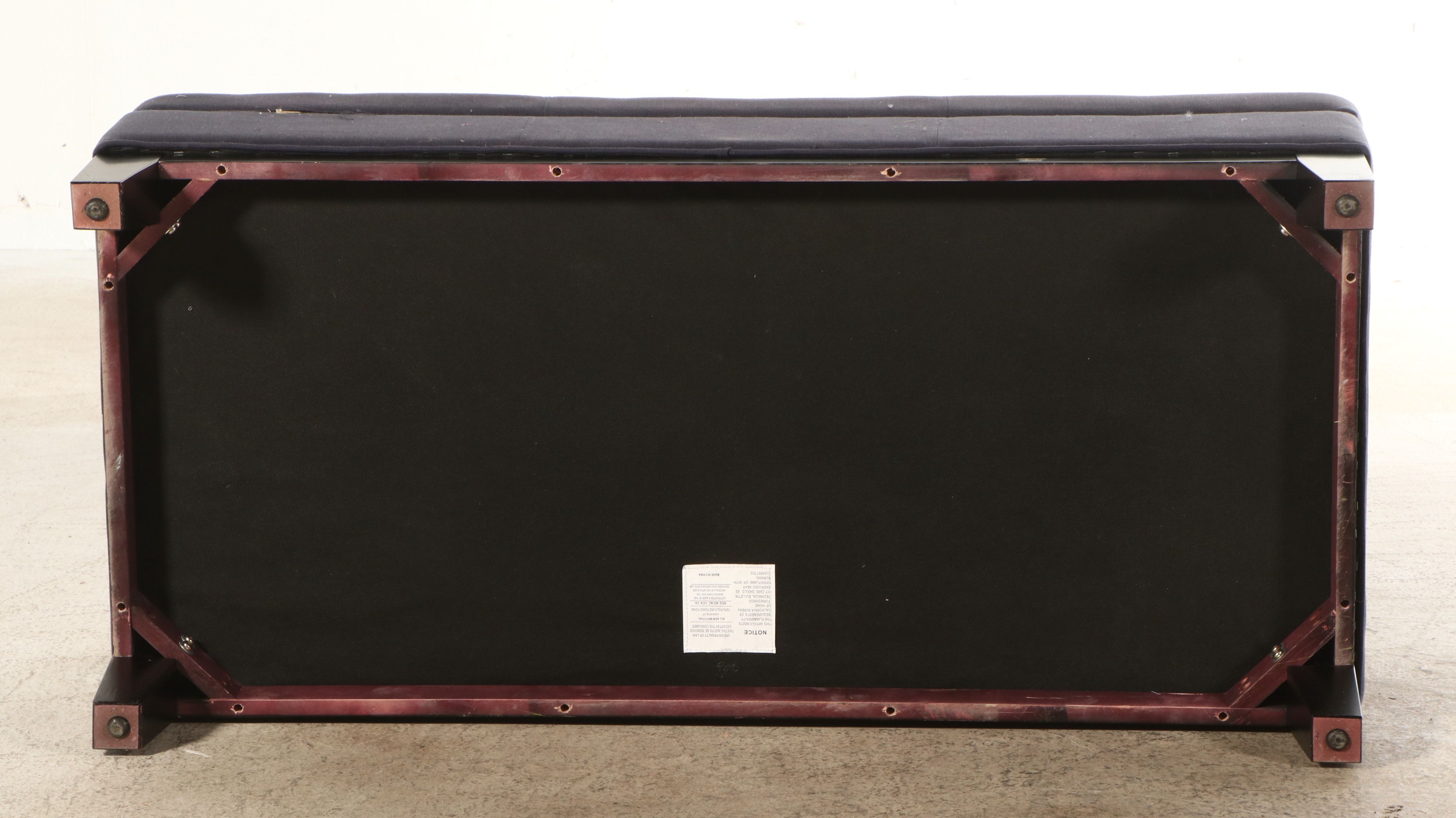 Contemporary Button-Tufted Fabric Upholstered Bench with Storage