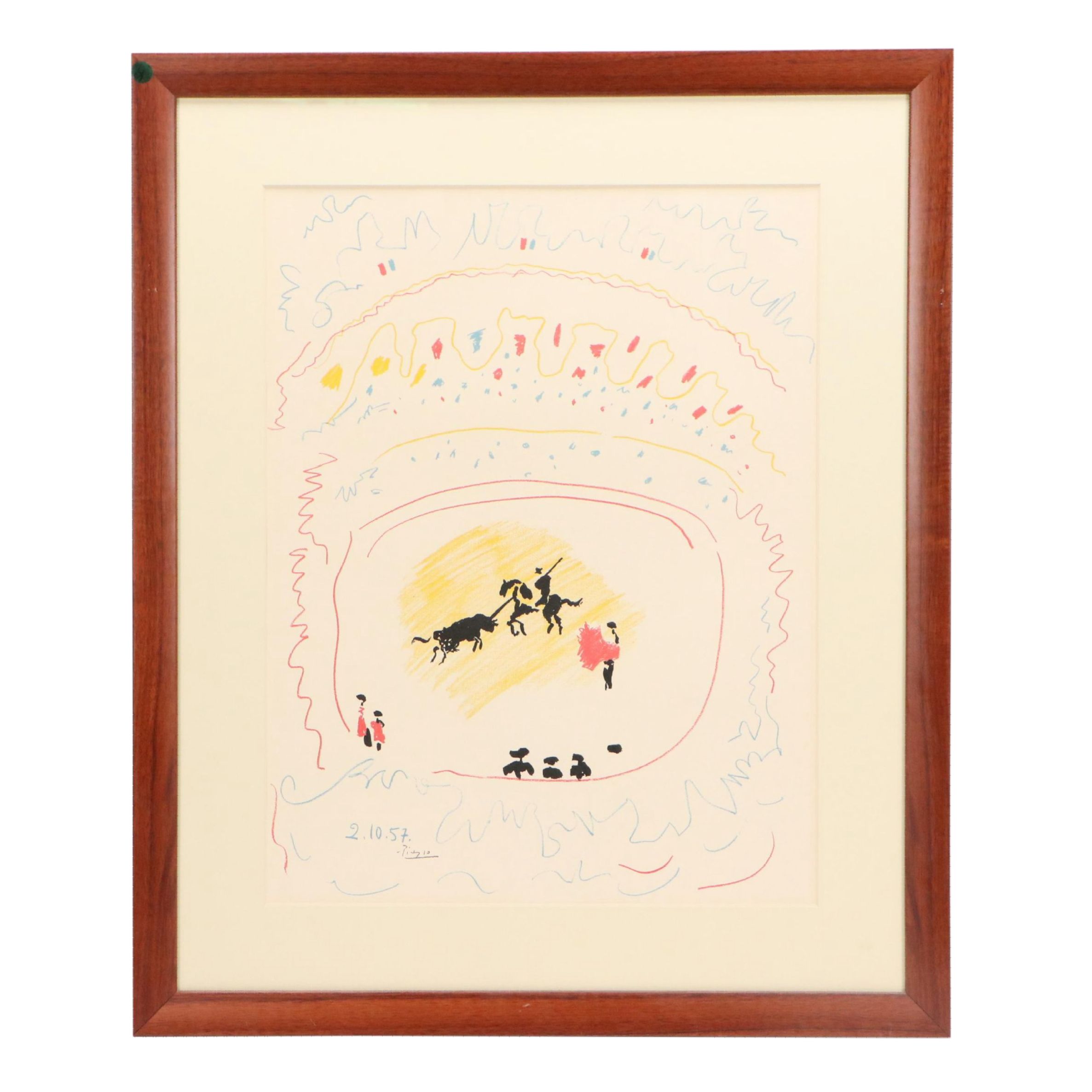 Color Lithograph After Pablo Picasso "La Petite Corrida"