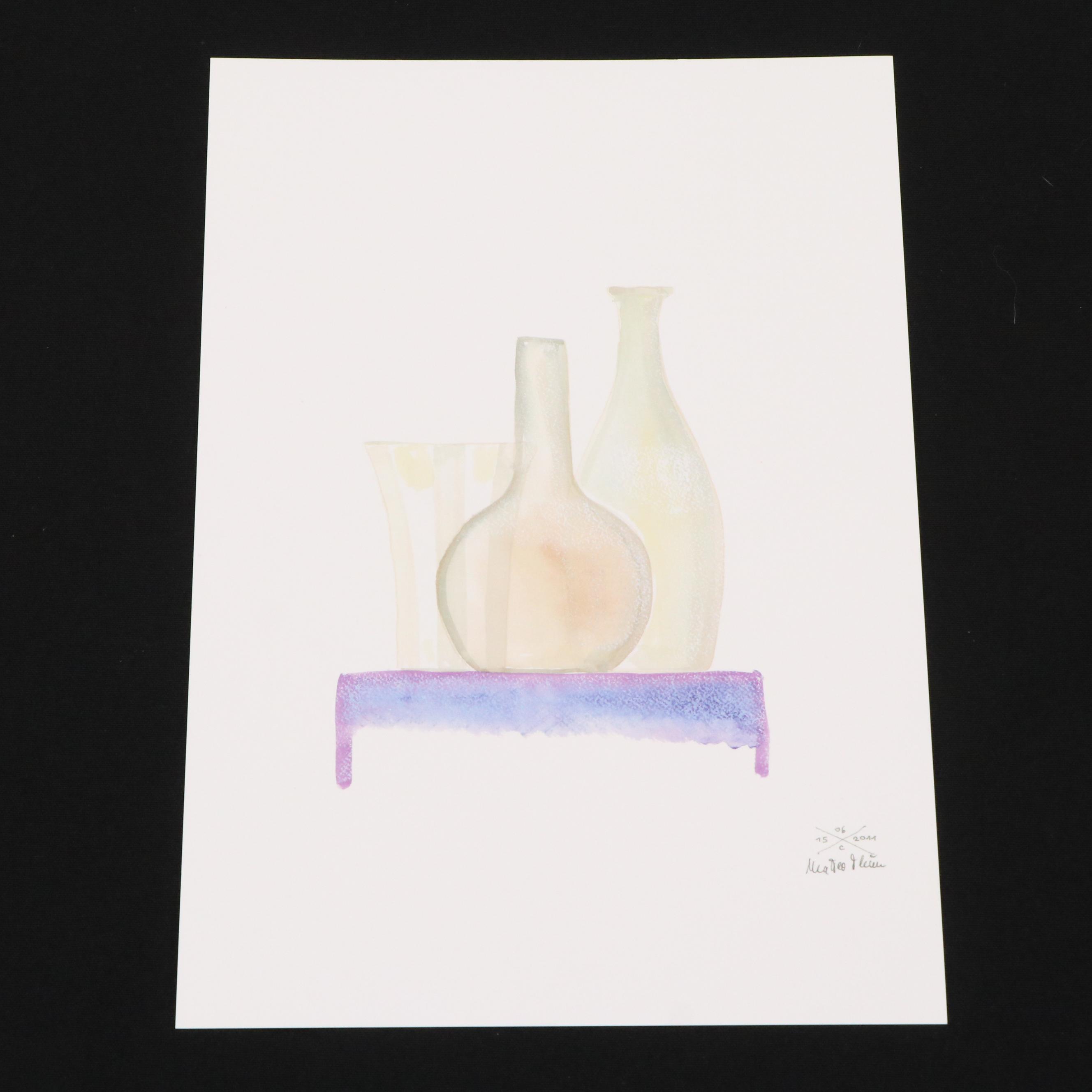 After Matteo Thun Halftone Portfolio "Alla Morandi" Circa 2001