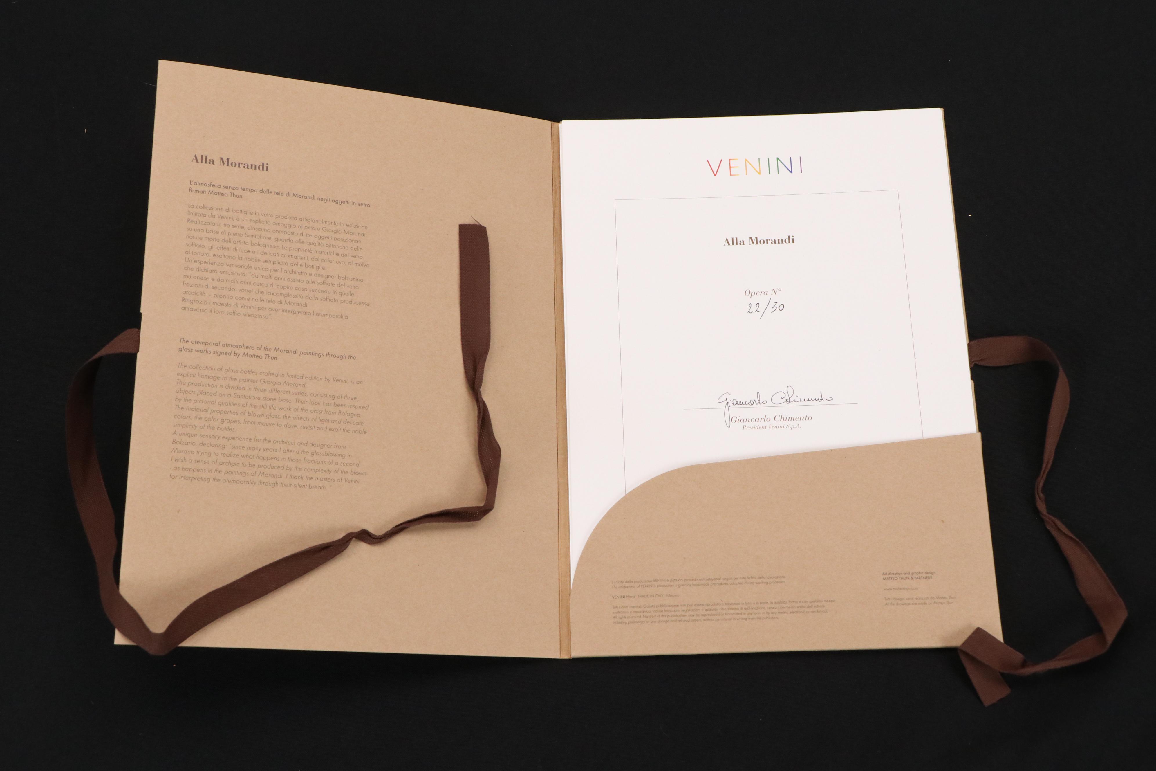 After Matteo Thun Halftone Portfolio "Alla Morandi" Circa 2001