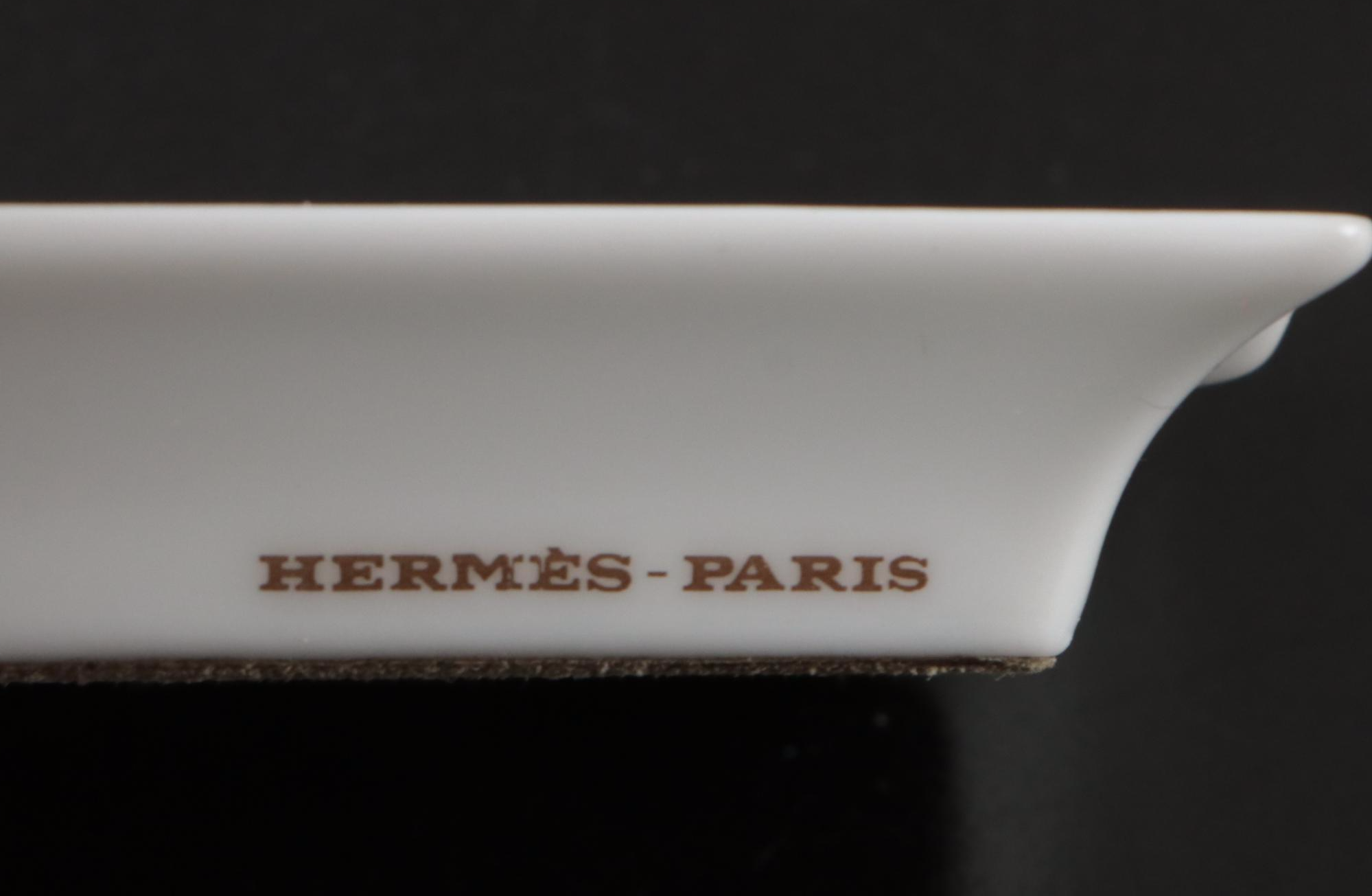 Hermès Porcelain Sailing Ship Ashtrays
