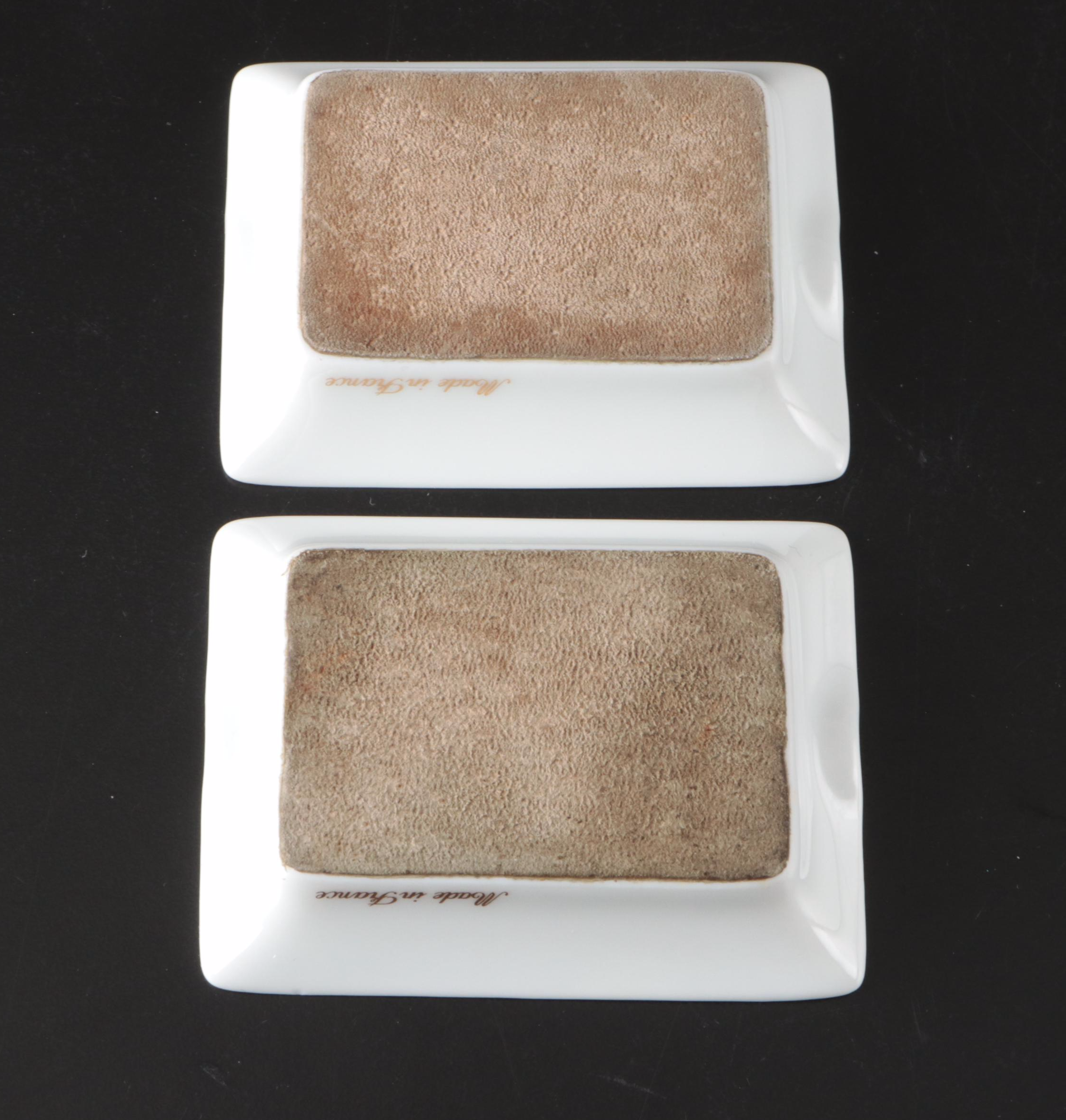 Hermès Porcelain Sailing Ship Ashtrays