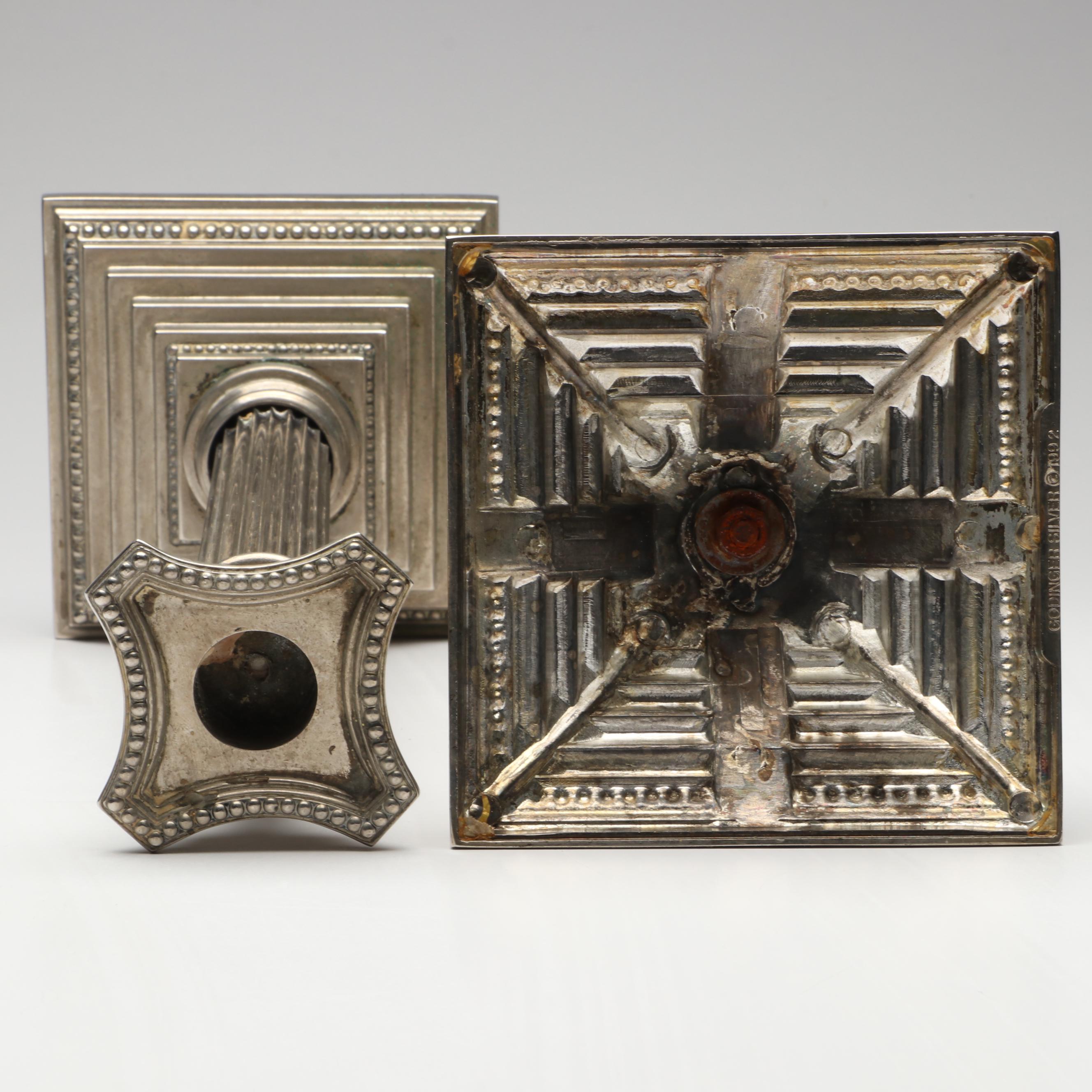 Wilcox Silver Plate Tilting Water Pitcher and Goblet with Other Tableware