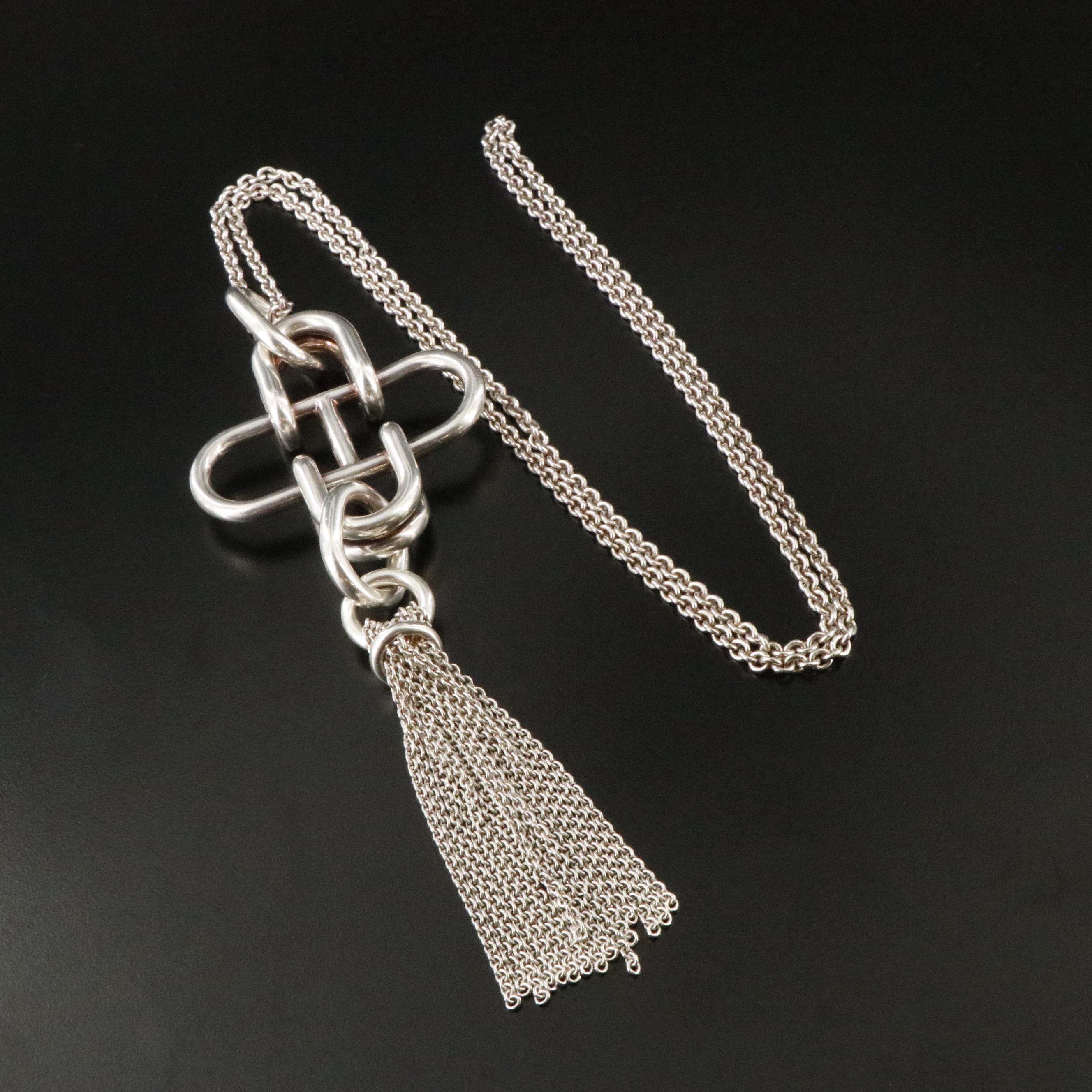 Hermès Sterling Rose de Mer Necklace