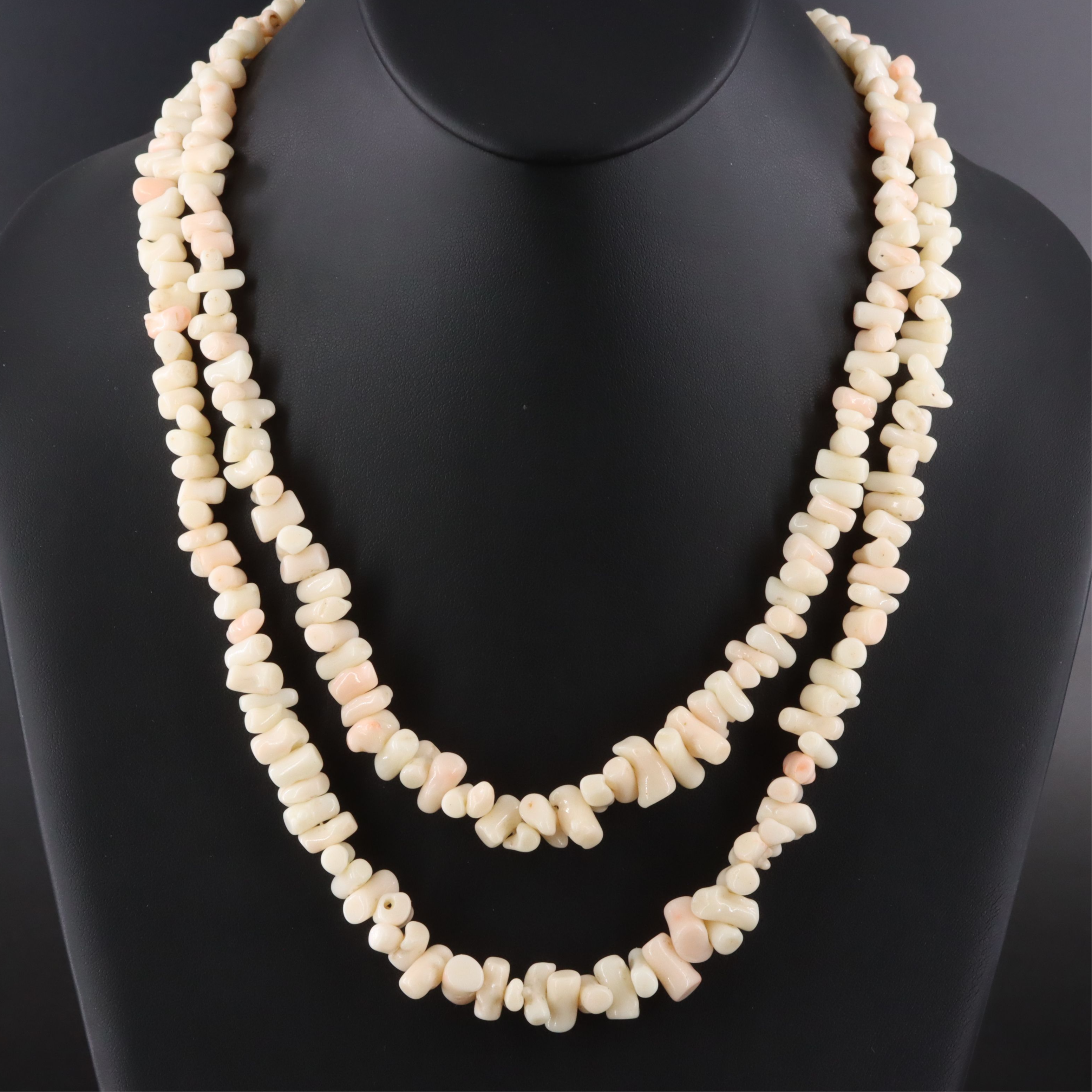 Sterling Tiered Coral Branch Necklace