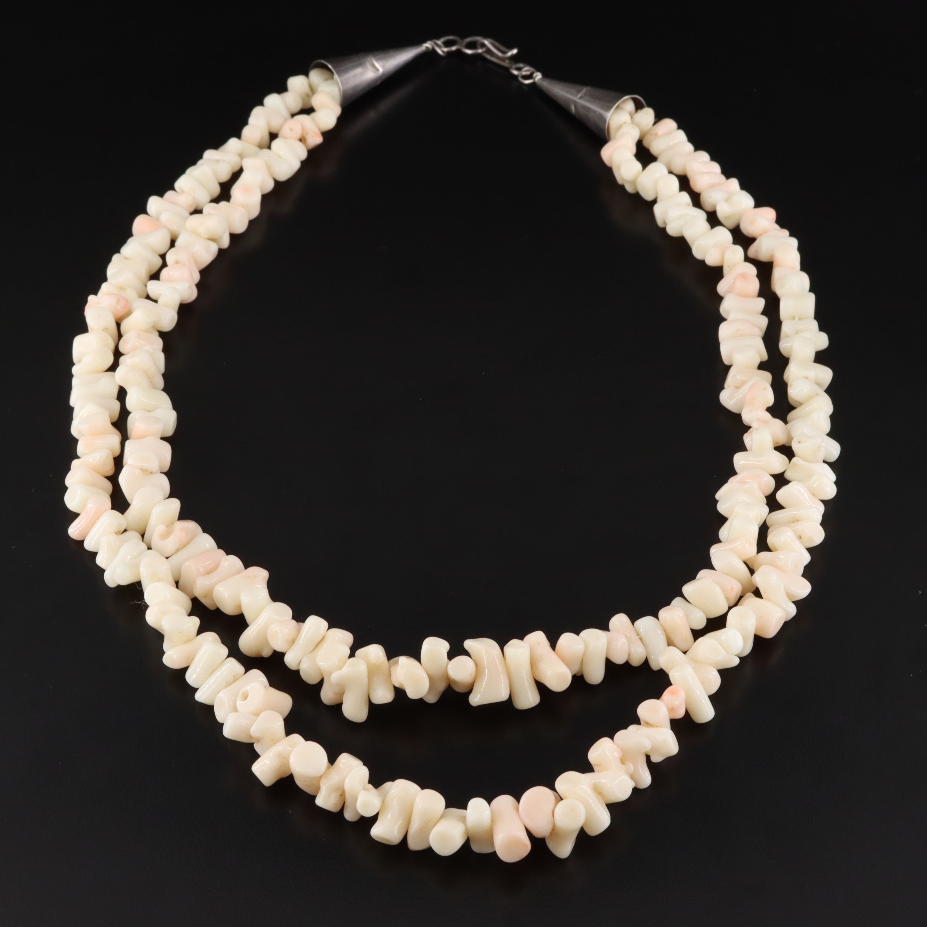 Sterling Tiered Coral Branch Necklace