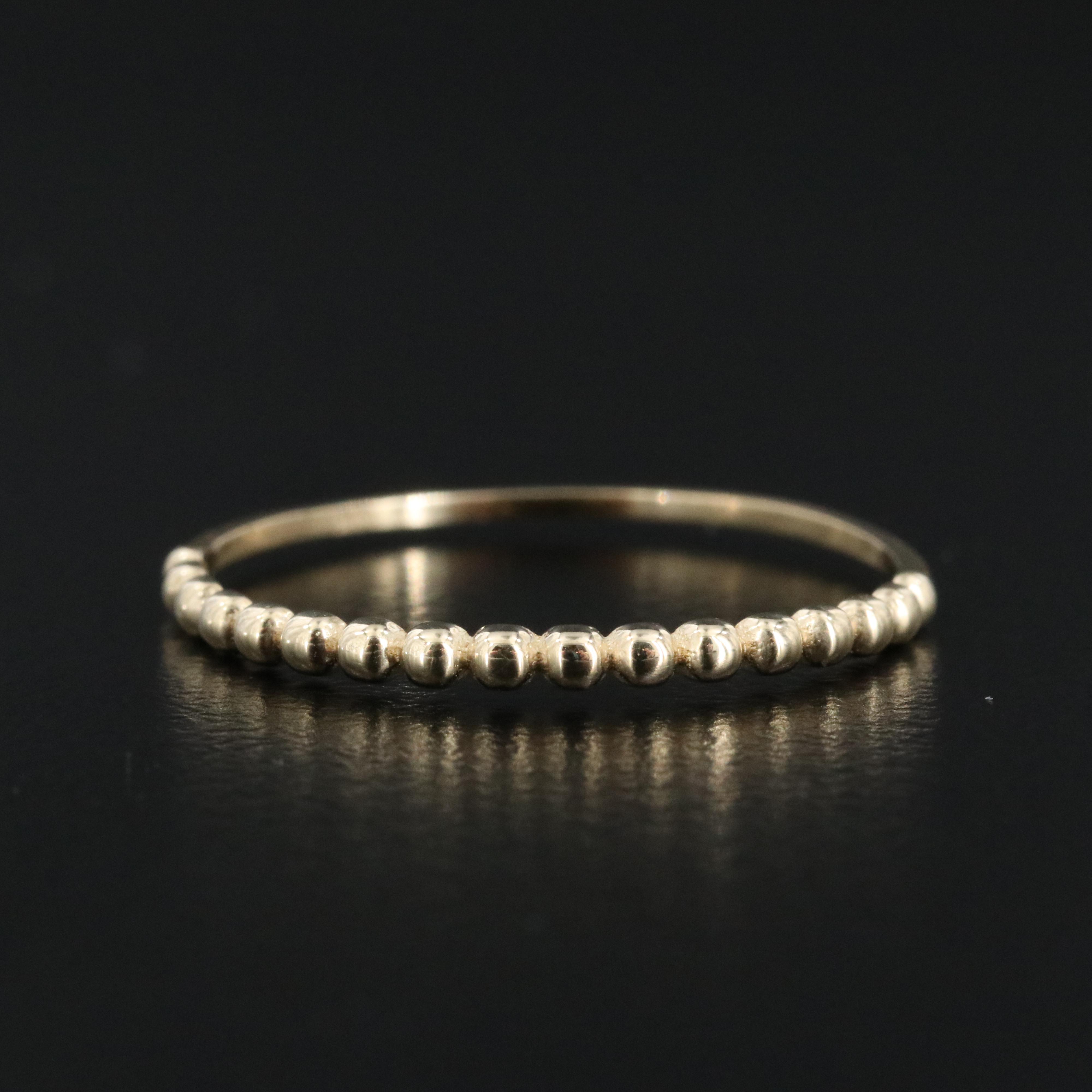 14K Bead Ring