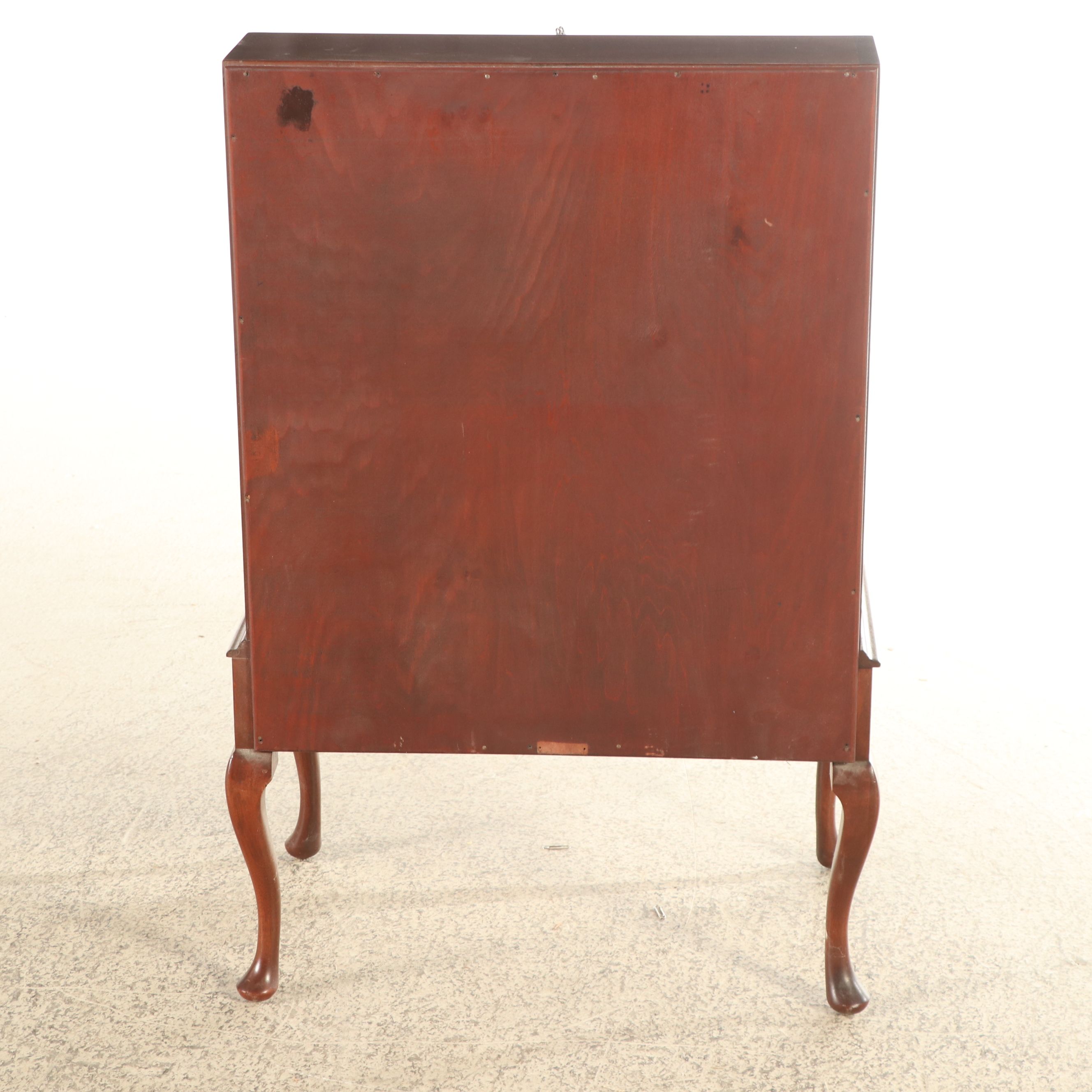 Queen Anne Style Mahogany Slant Front Desk, 20th Century