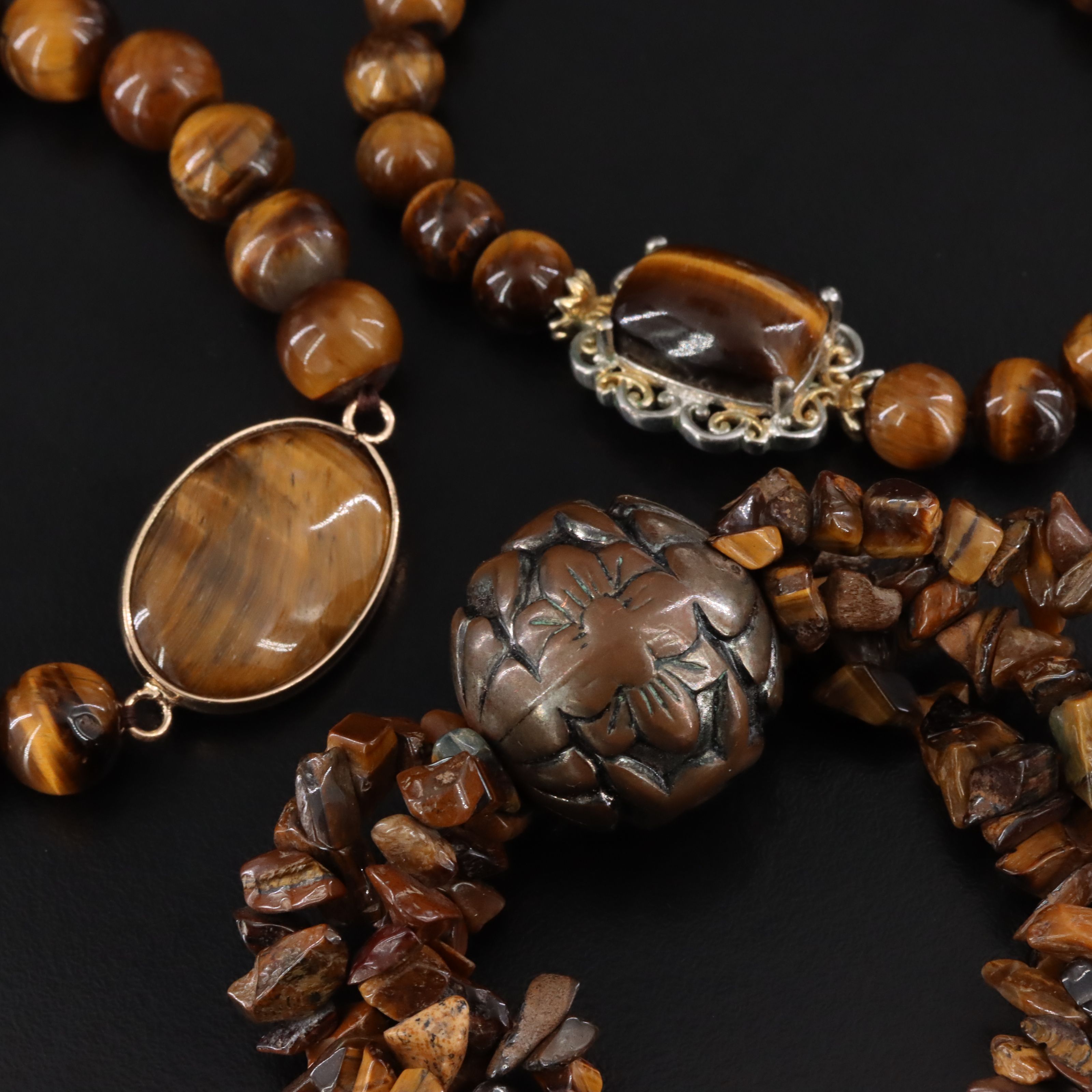 Tiger's Eye Bracelets Including Sterling