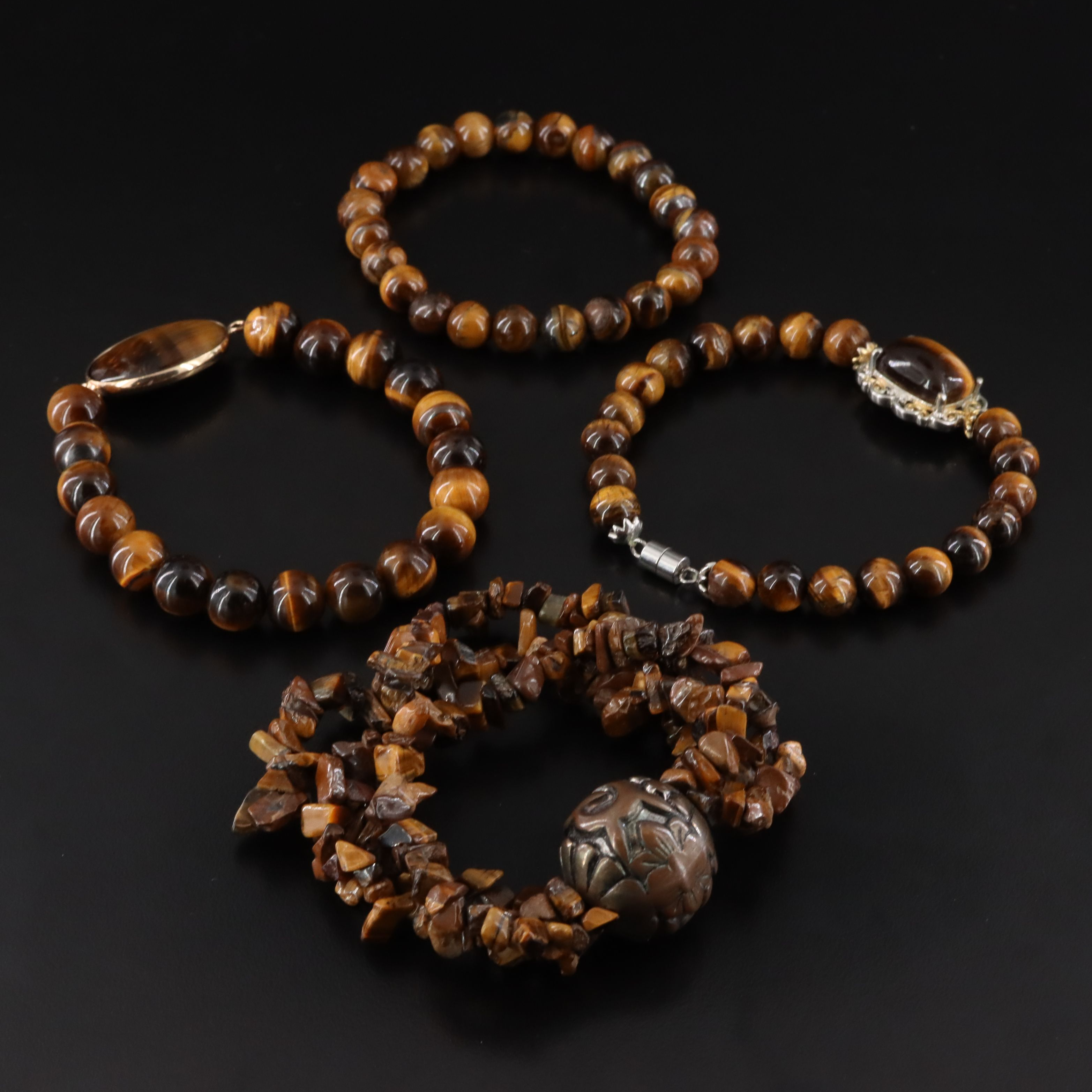 Tiger's Eye Bracelets Including Sterling