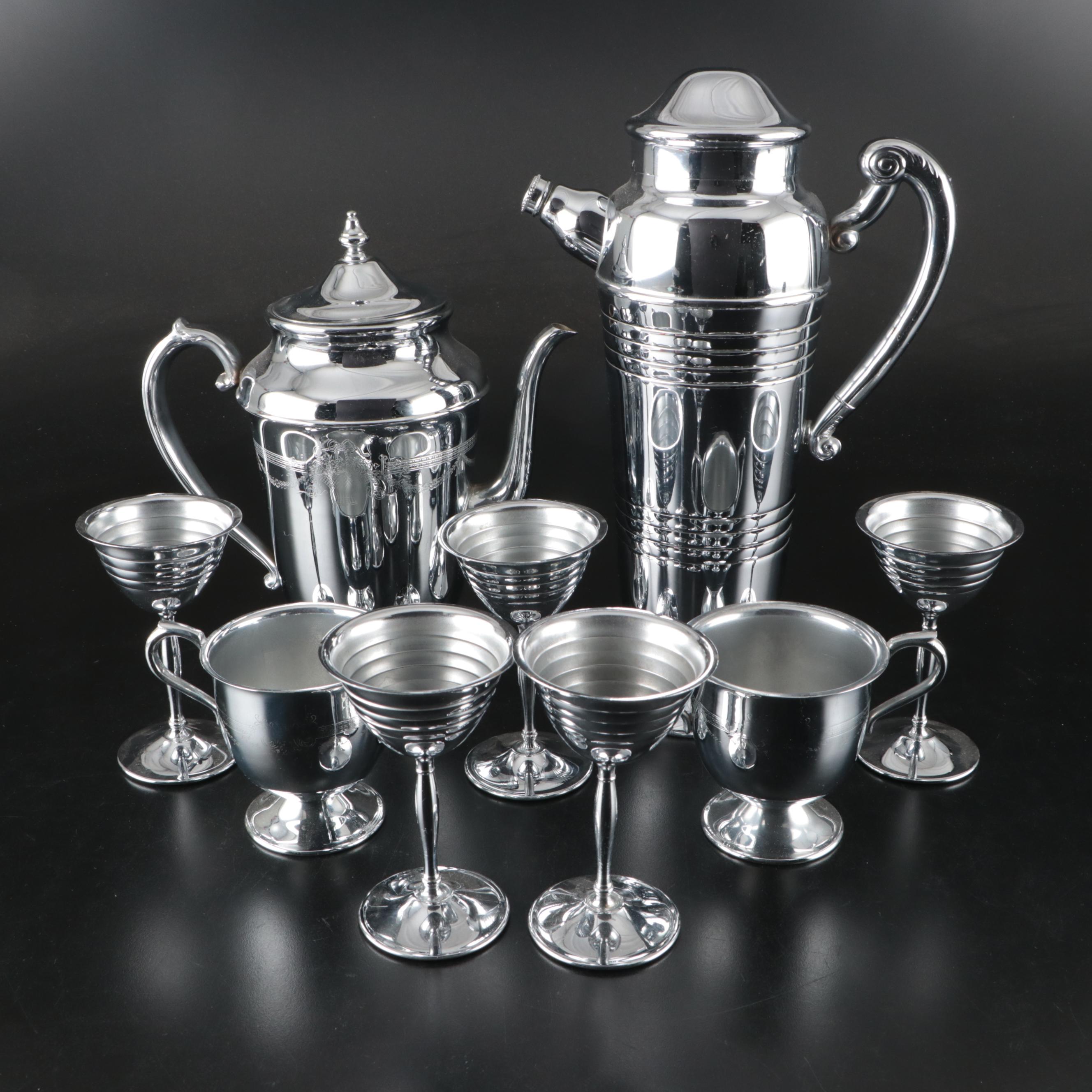Chrome Finish Tea Service