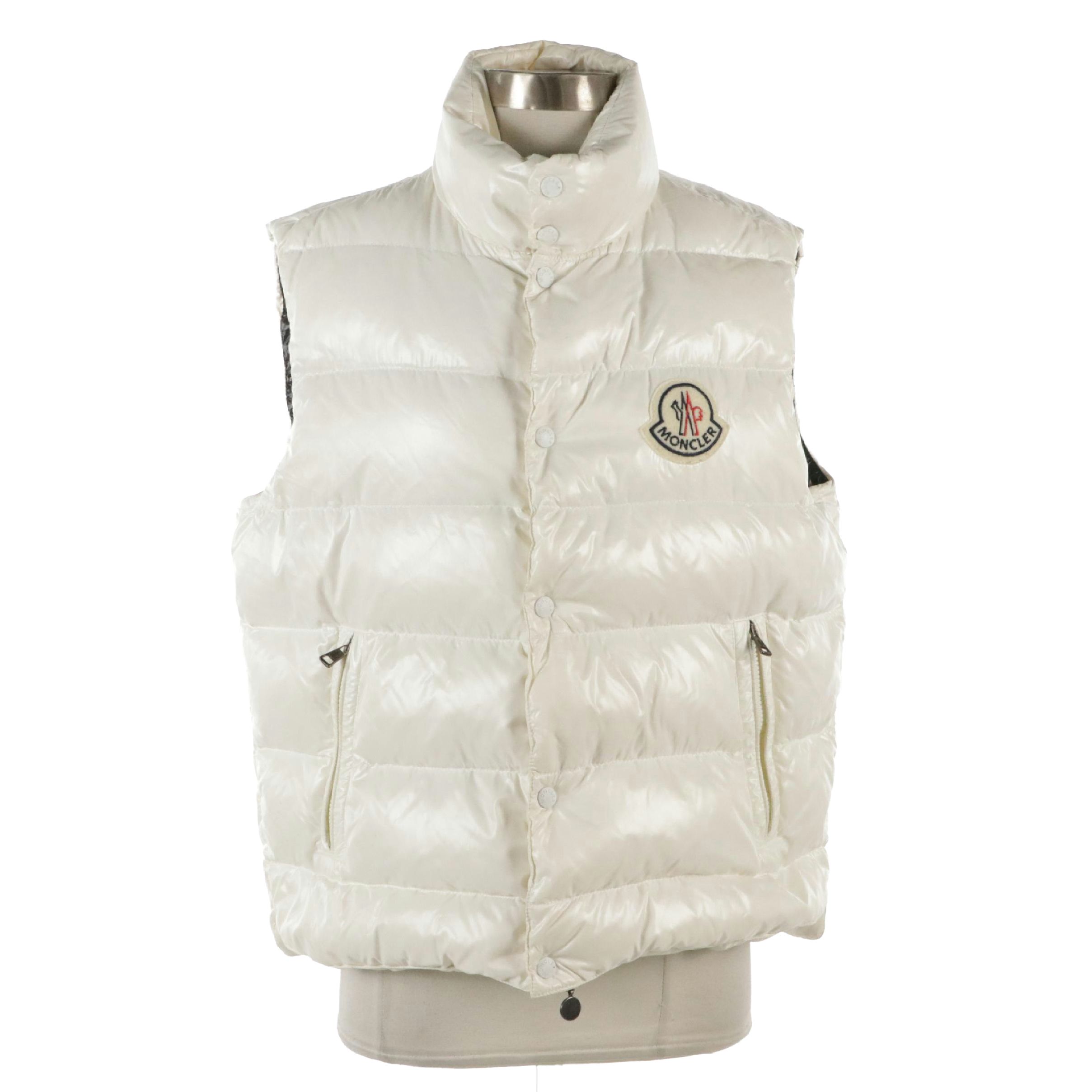 Moncler Puffy Nylon Snap and Zipper-Front Vest