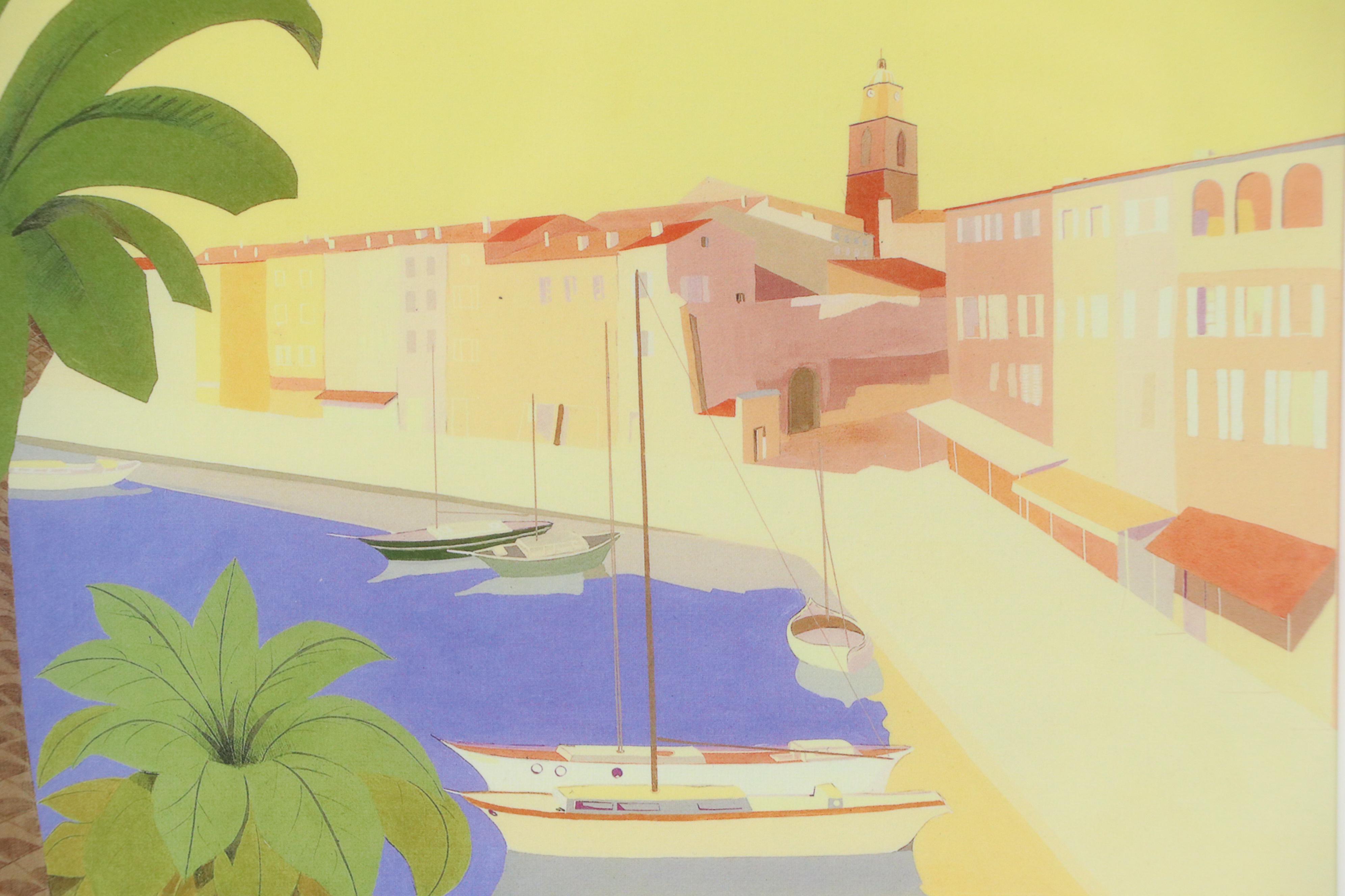 Digital Print Travel Poster "Saint-Tropez," Late 20th Century