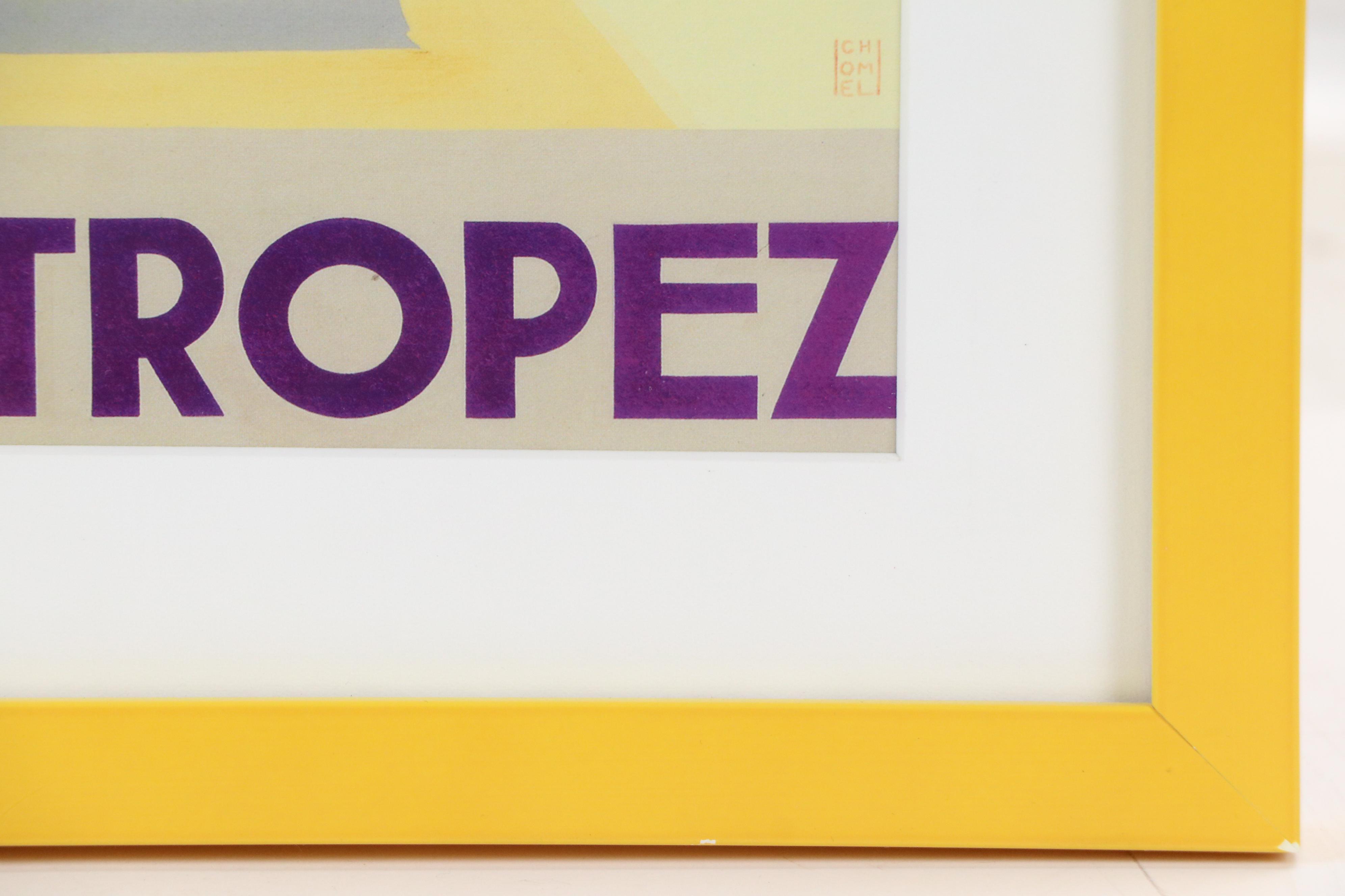 Digital Print Travel Poster "Saint-Tropez," Late 20th Century