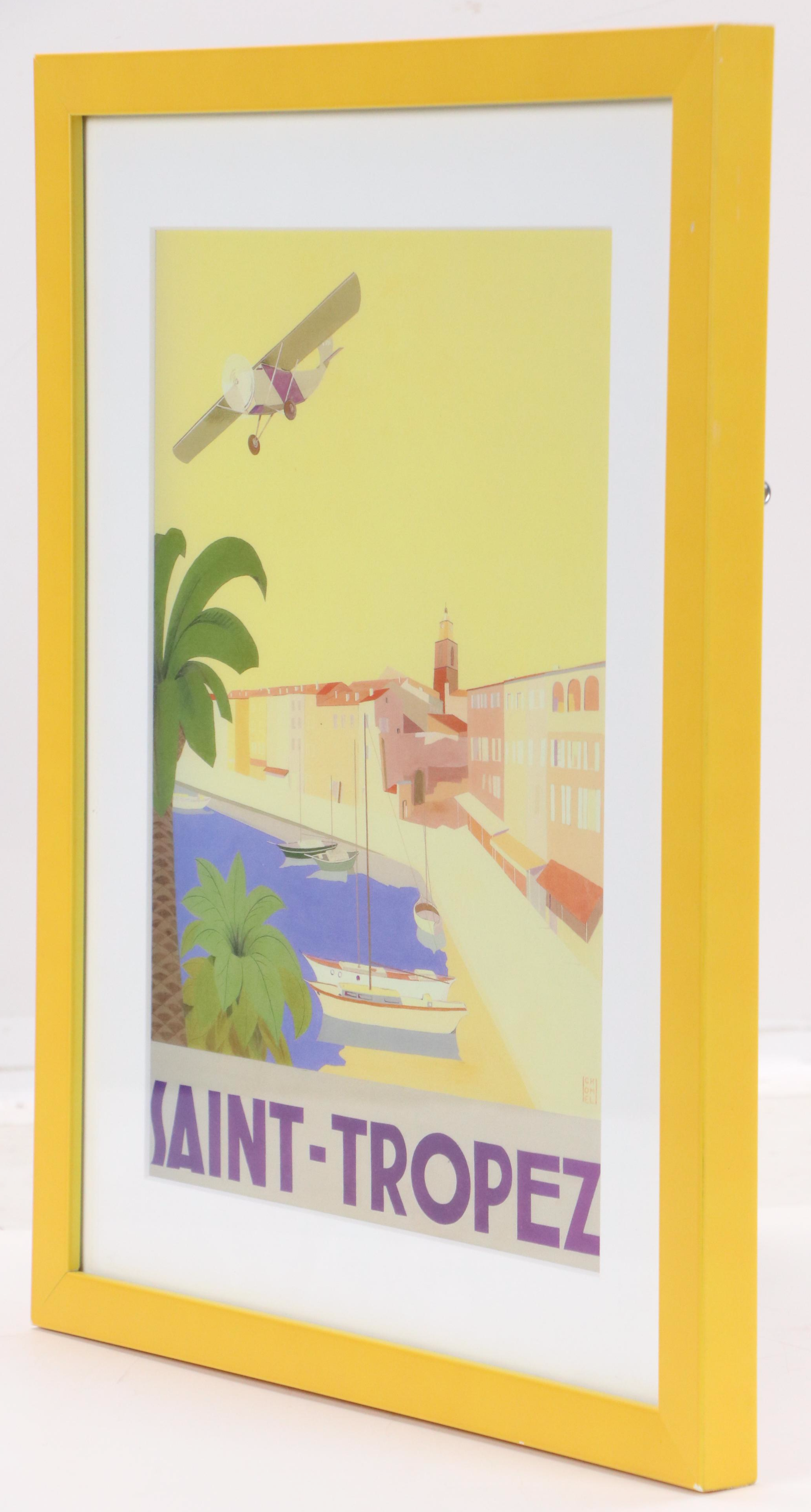 Digital Print Travel Poster "Saint-Tropez," Late 20th Century