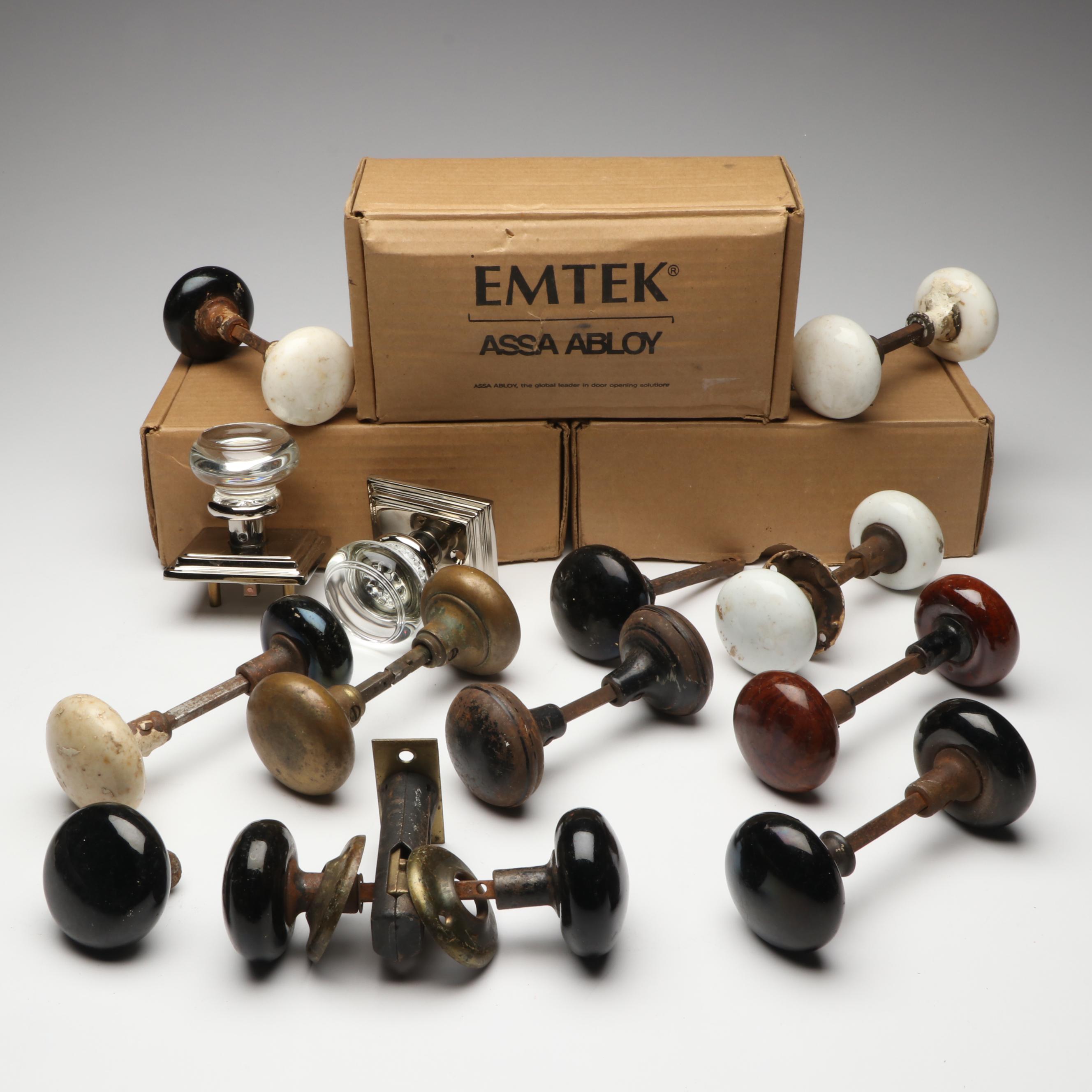 Emtek "Georgetown" Glass Doorknobs with Other Ceramic and Metal Knobs