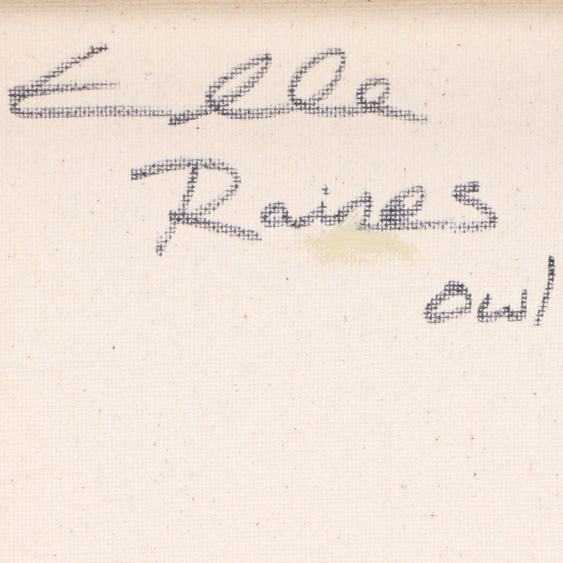 Elle Raines Stylized Acrylic Painting "Owl"