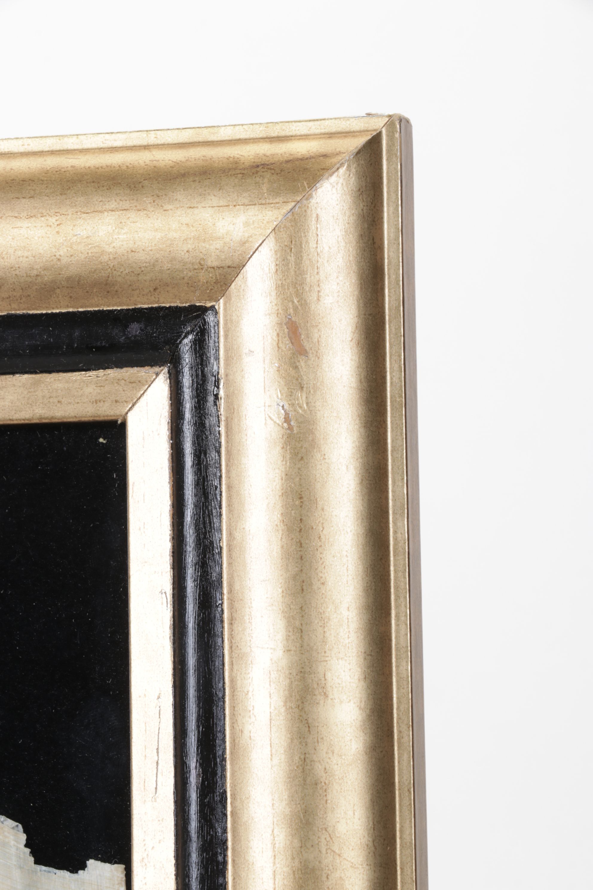 Egyptian Style Gouache Painting of Princess Offering to Osiris, Isis, & Nephthys