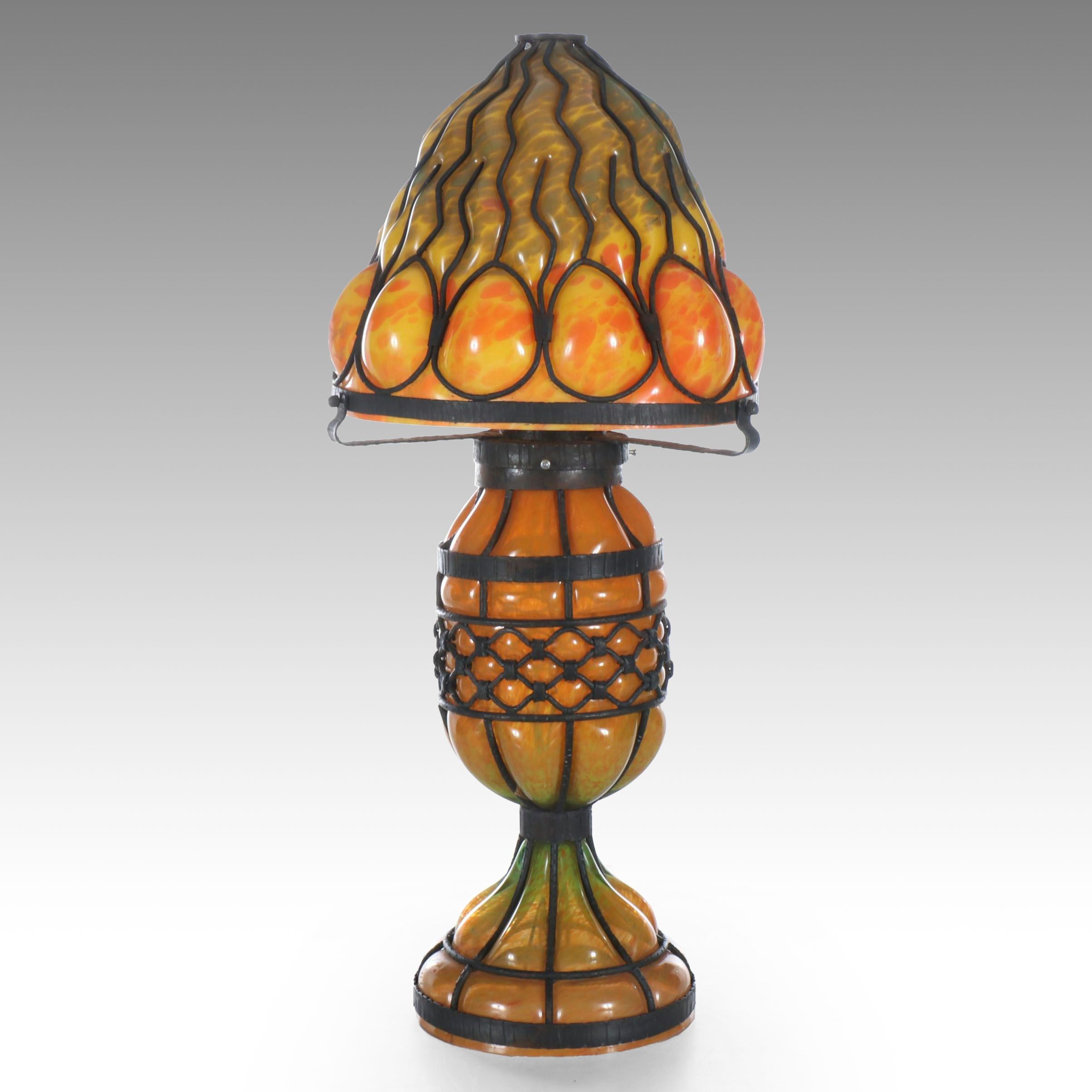 Daum French Art Deco Lamp, Early to Mid-20th Century