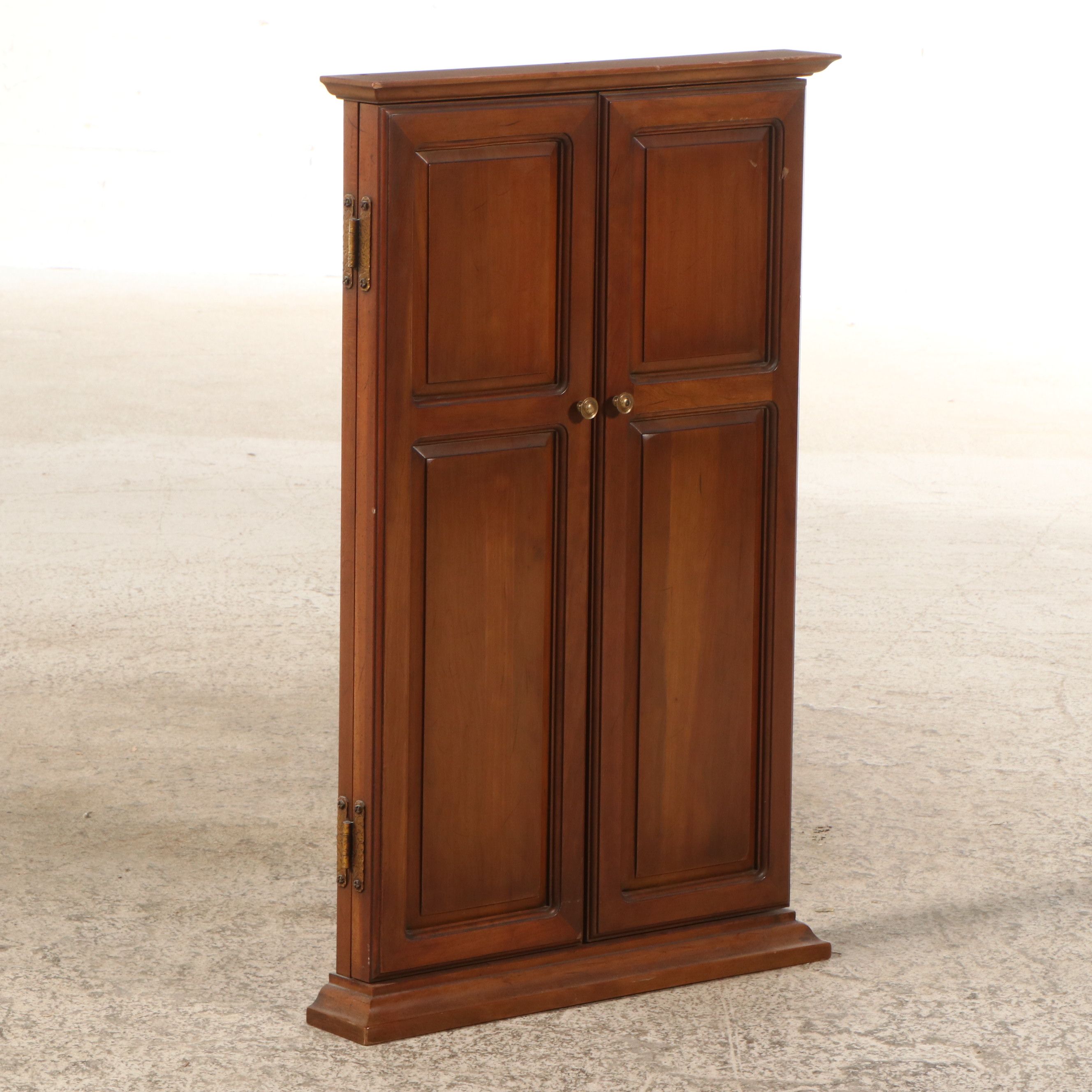 Davis Cabinet for Carolina Mirror Co. Cherry Federal Style Trifold Vanity Mirror