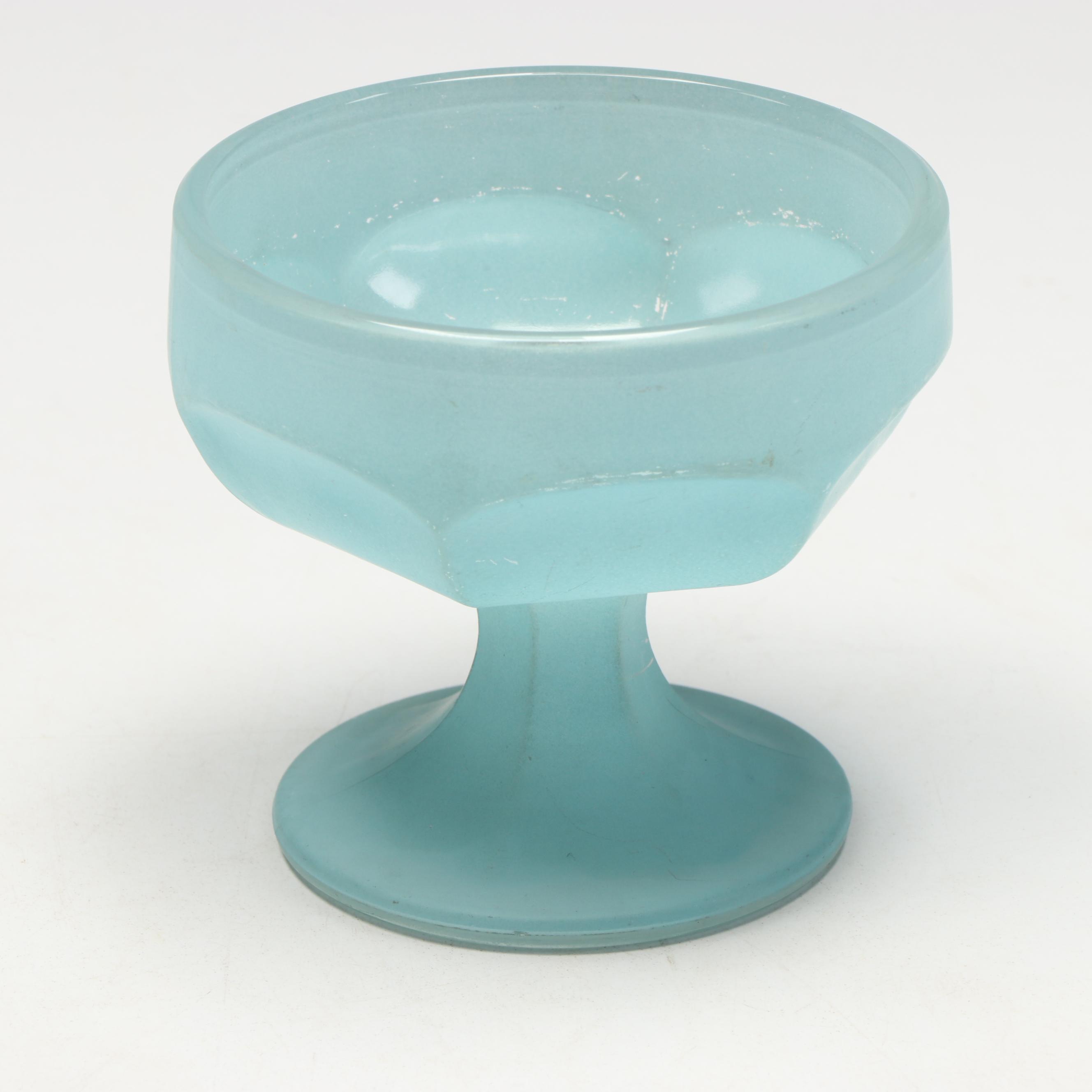 Vintage Federal Glass Frosted Glass Square Dancing Highballs and Sherbet Cups