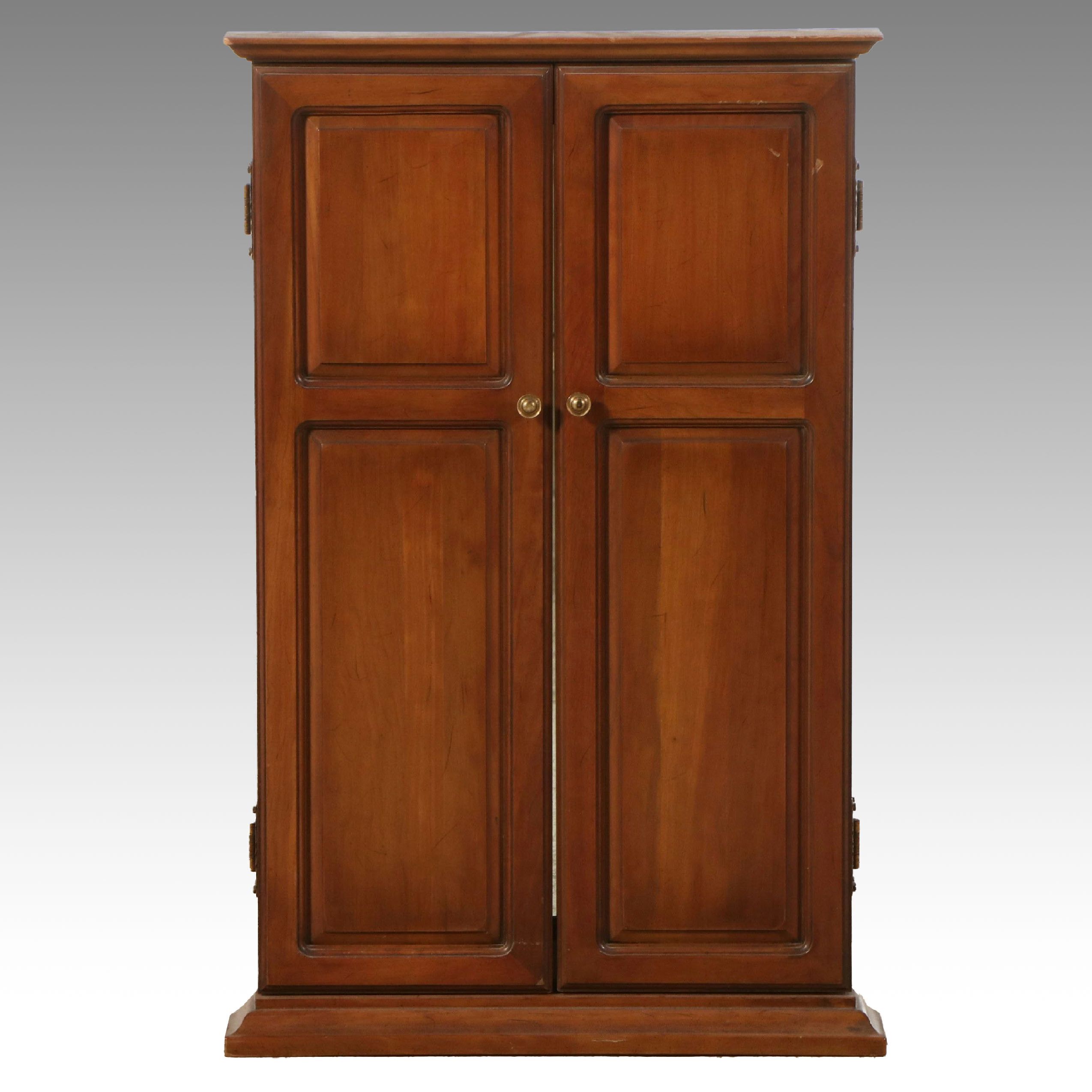 Davis Cabinet for Carolina Mirror Co. Cherry Federal Style Trifold Vanity Mirror