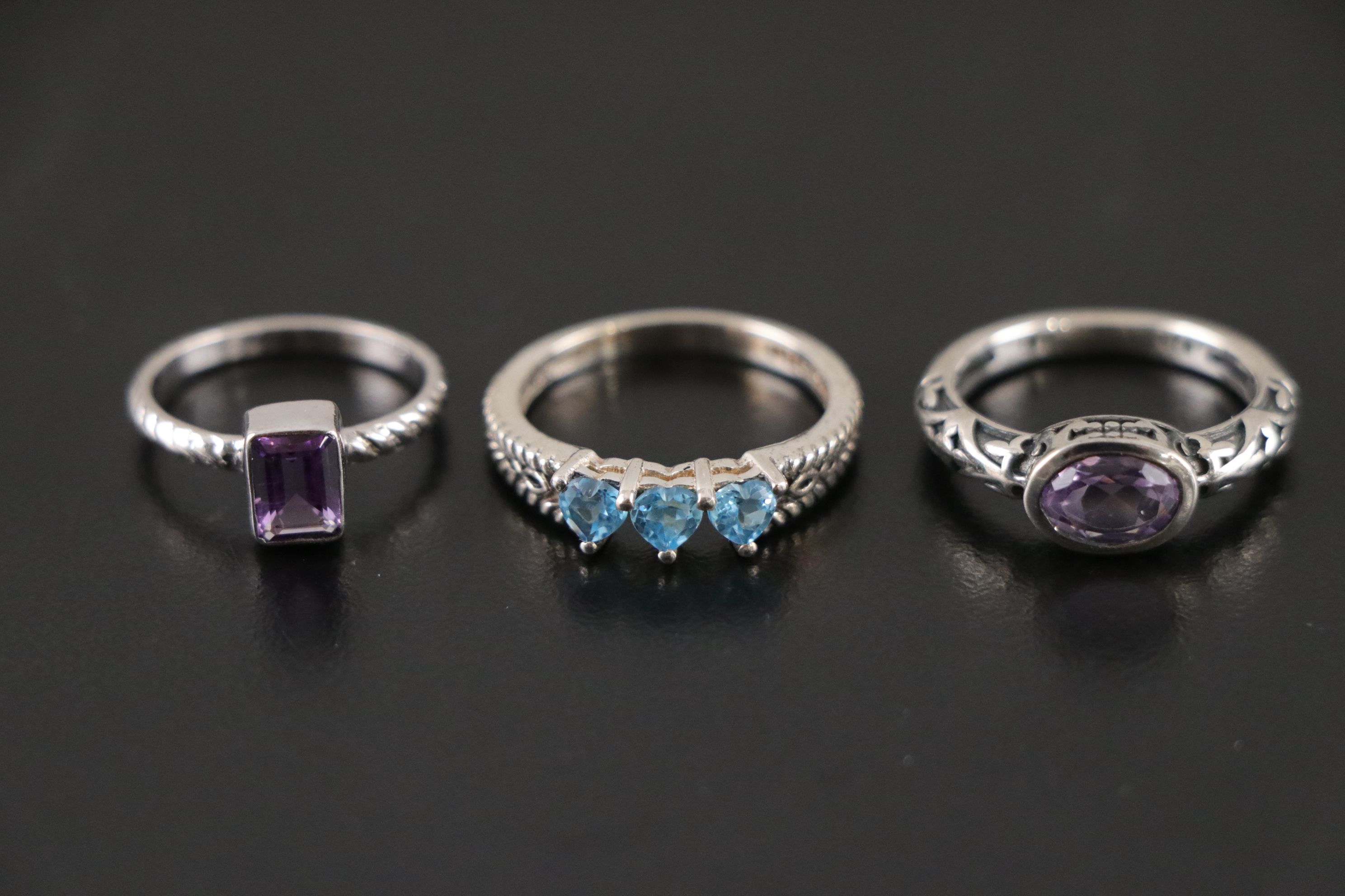 14 Assorted Sterling Silver Rings, Necklaces and Earrings