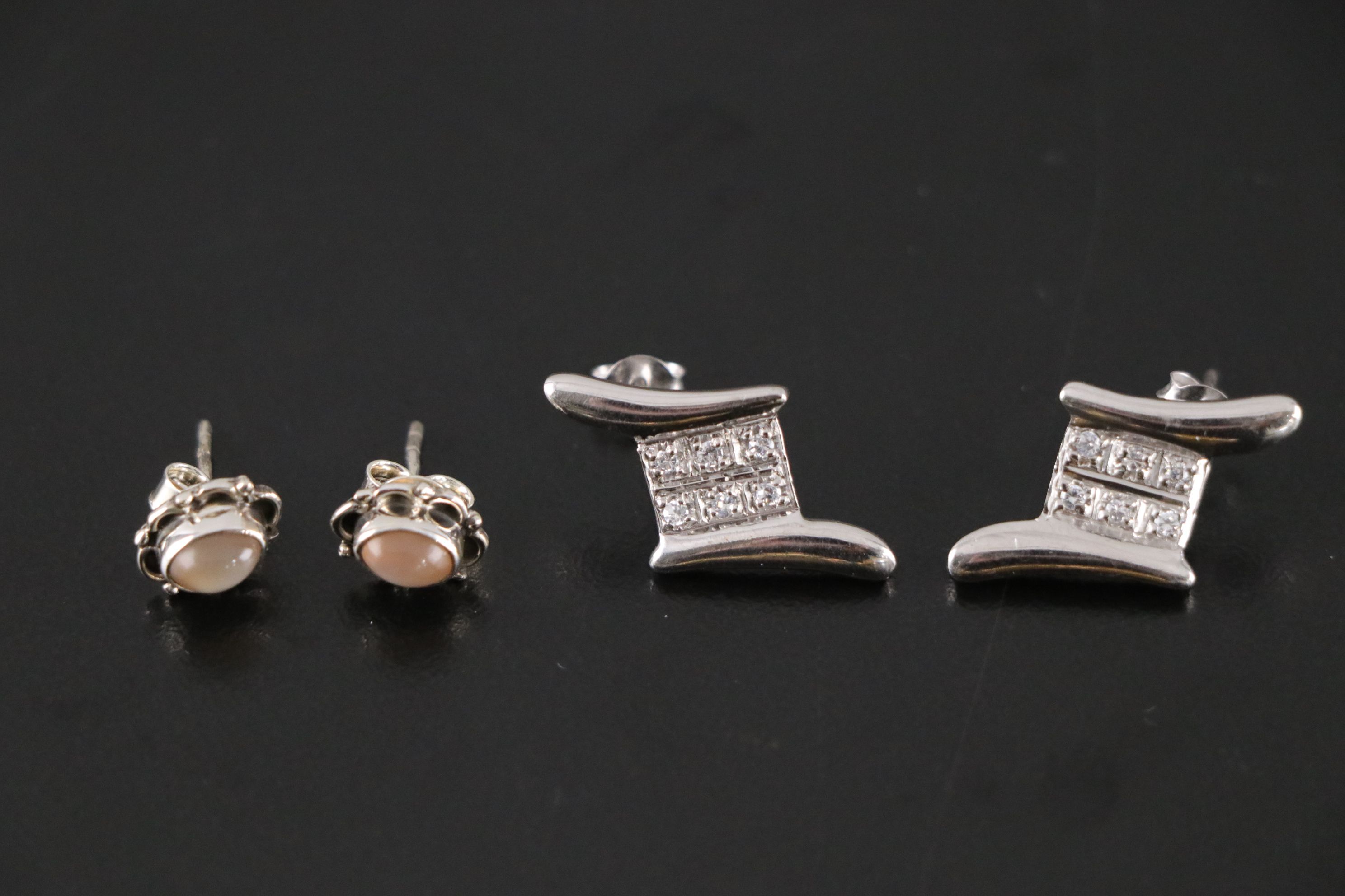 14 Assorted Sterling Silver Rings, Necklaces and Earrings