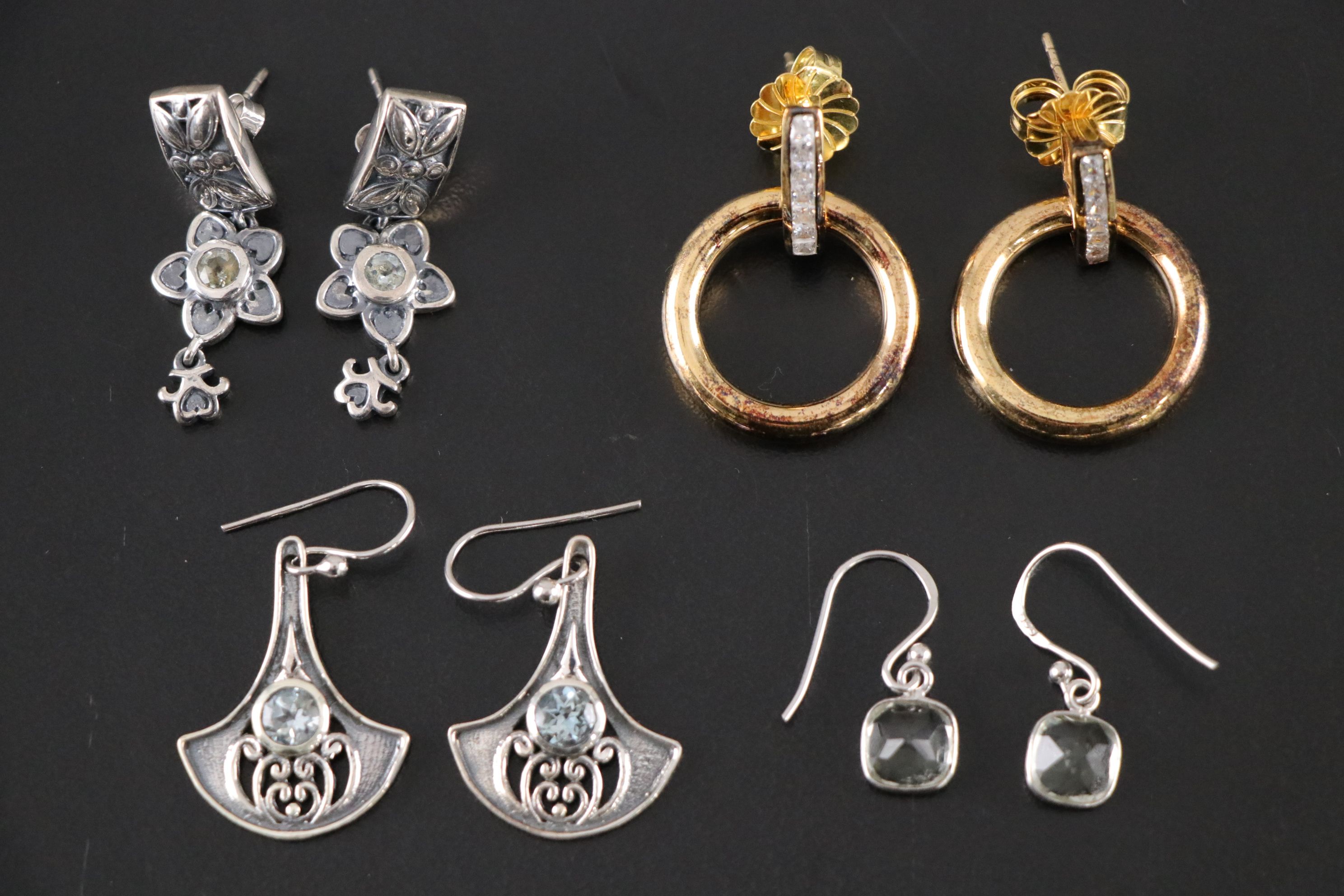 14 Assorted Sterling Silver Rings, Necklaces and Earrings