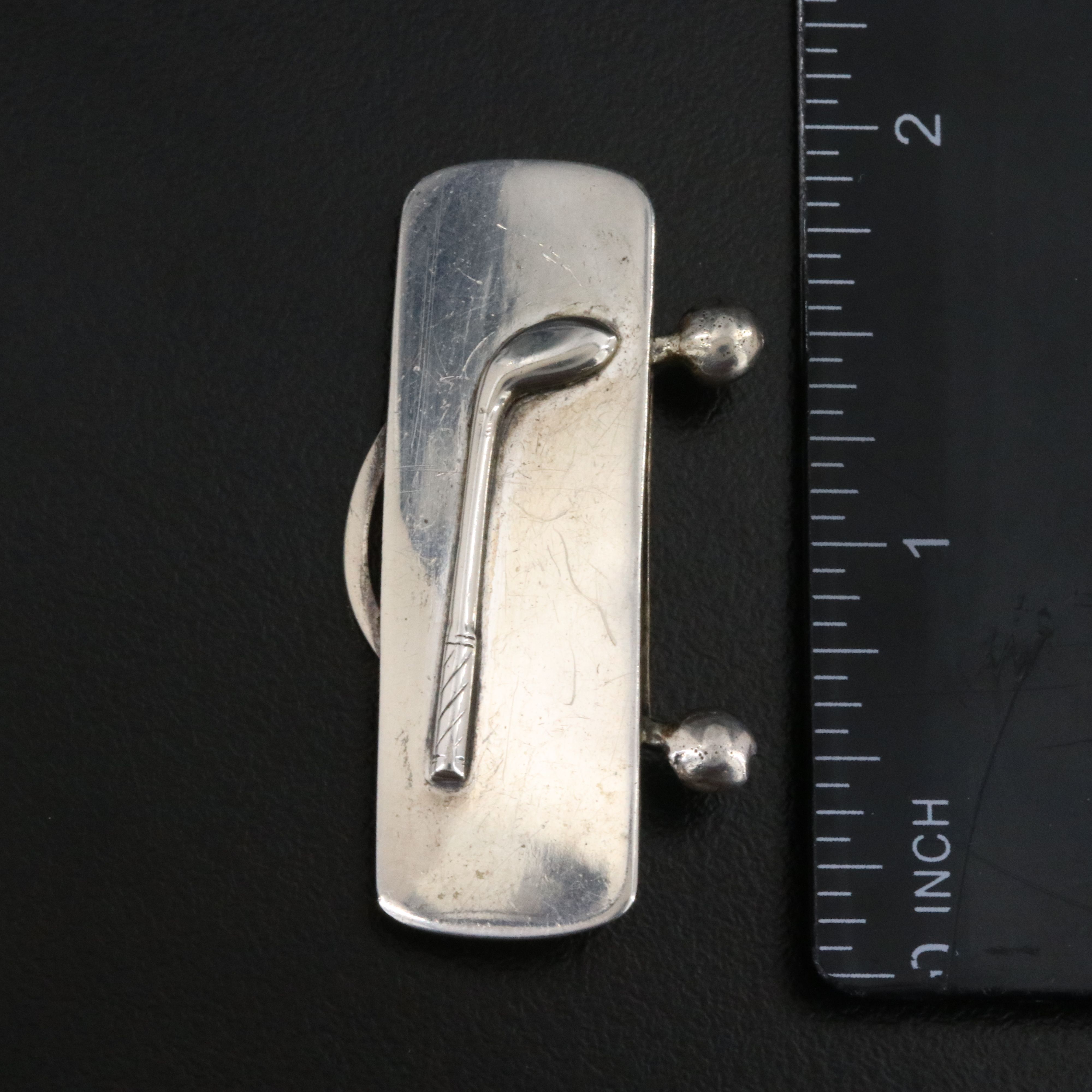 Sterling Golf Bar Brooch