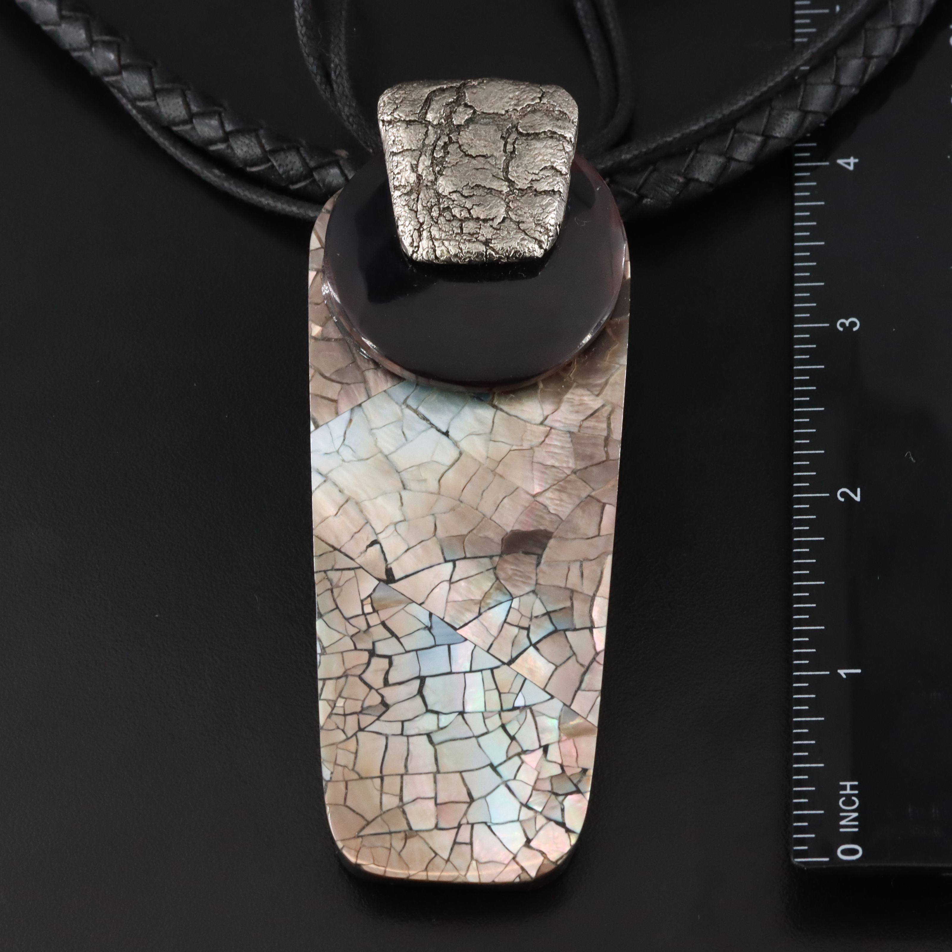 Anthony Alexander Mother-of-Pearl and Horn Cord Necklace