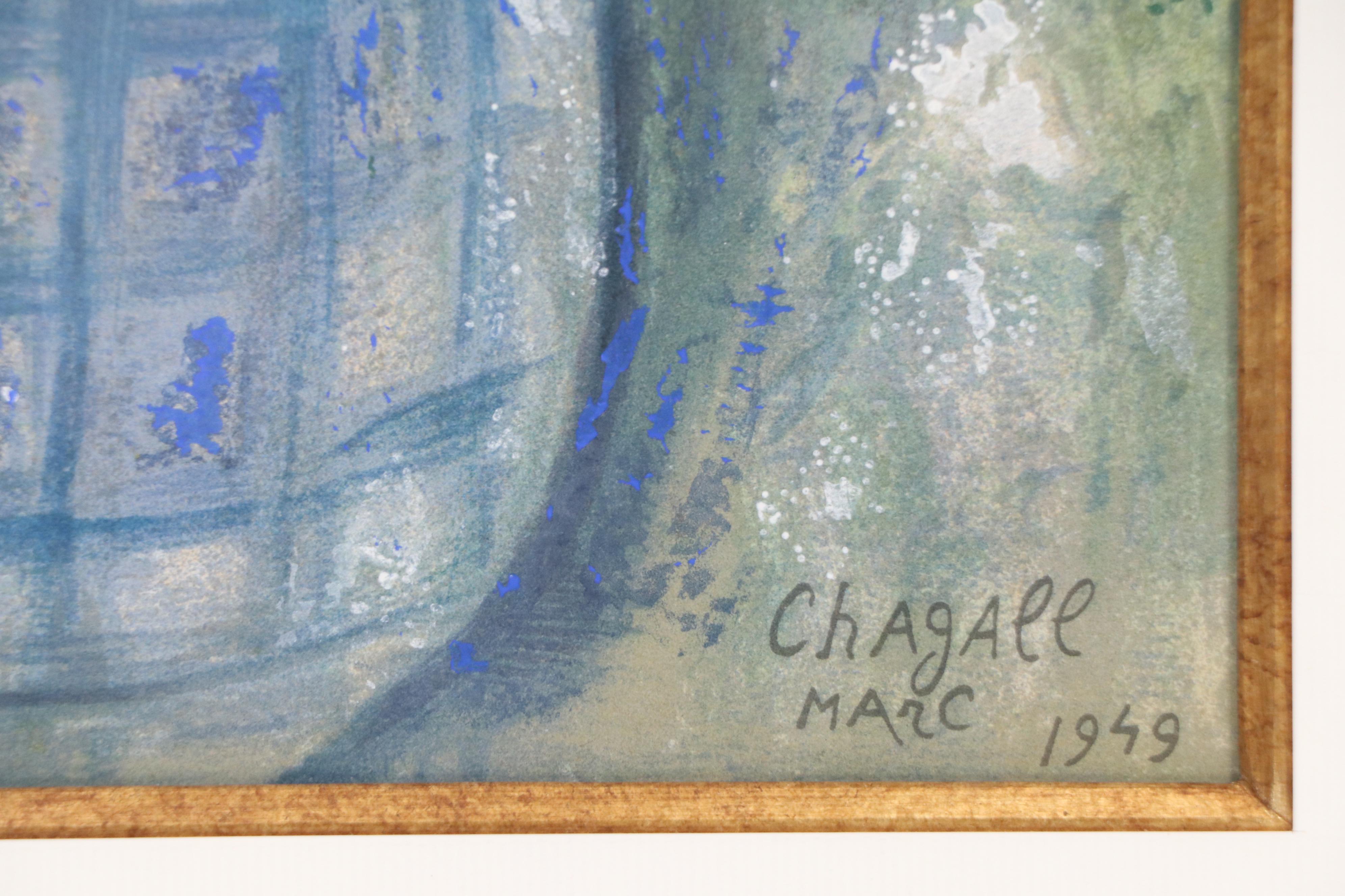 Color Lithograph After Marc Chagall "Les Coquelicots"