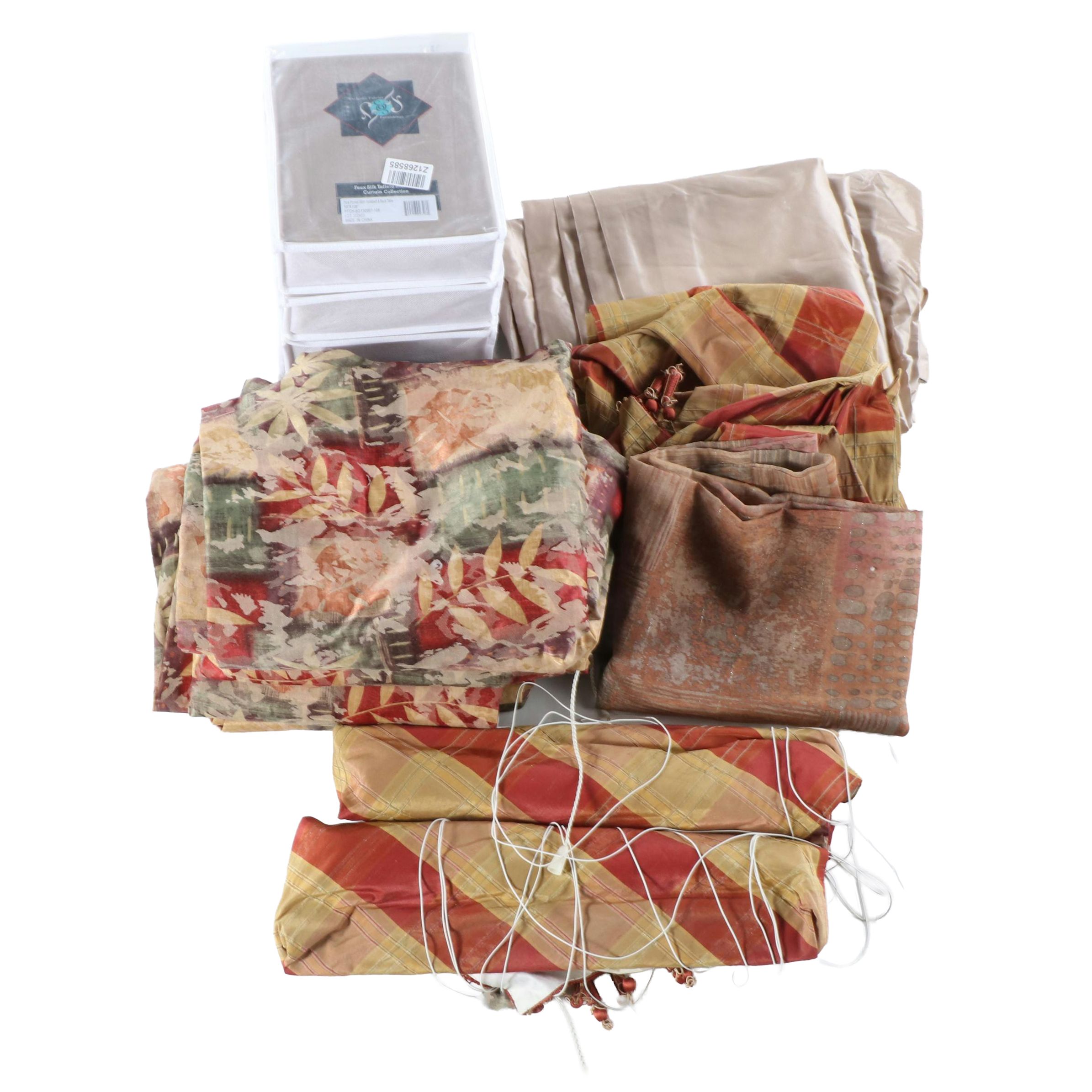 Custom Made Polished Cotton French Door Blinds and Other Drapes and Curtains