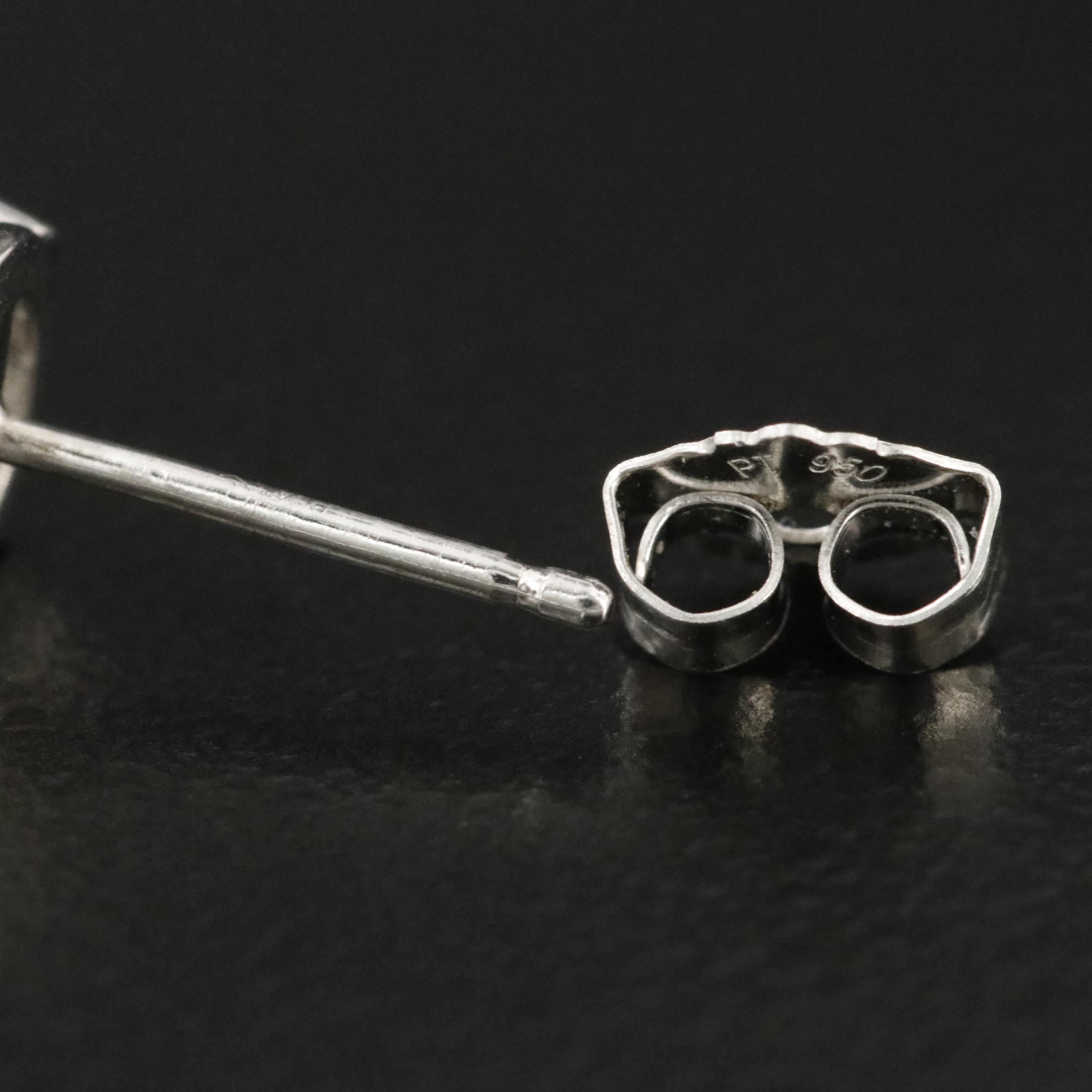 Platinum 1.92 CTW Diamond Stud Earrings with GIA eReports