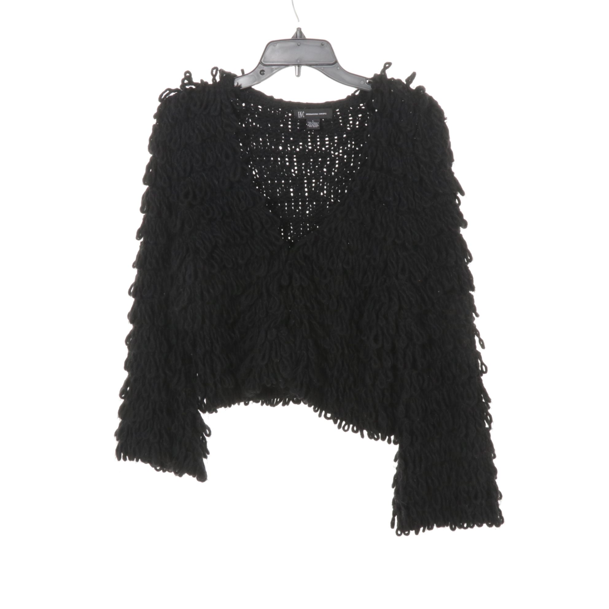 Cynthia Rowley Purple Cardigan & INC International Concepts Loop Cropped Sweater