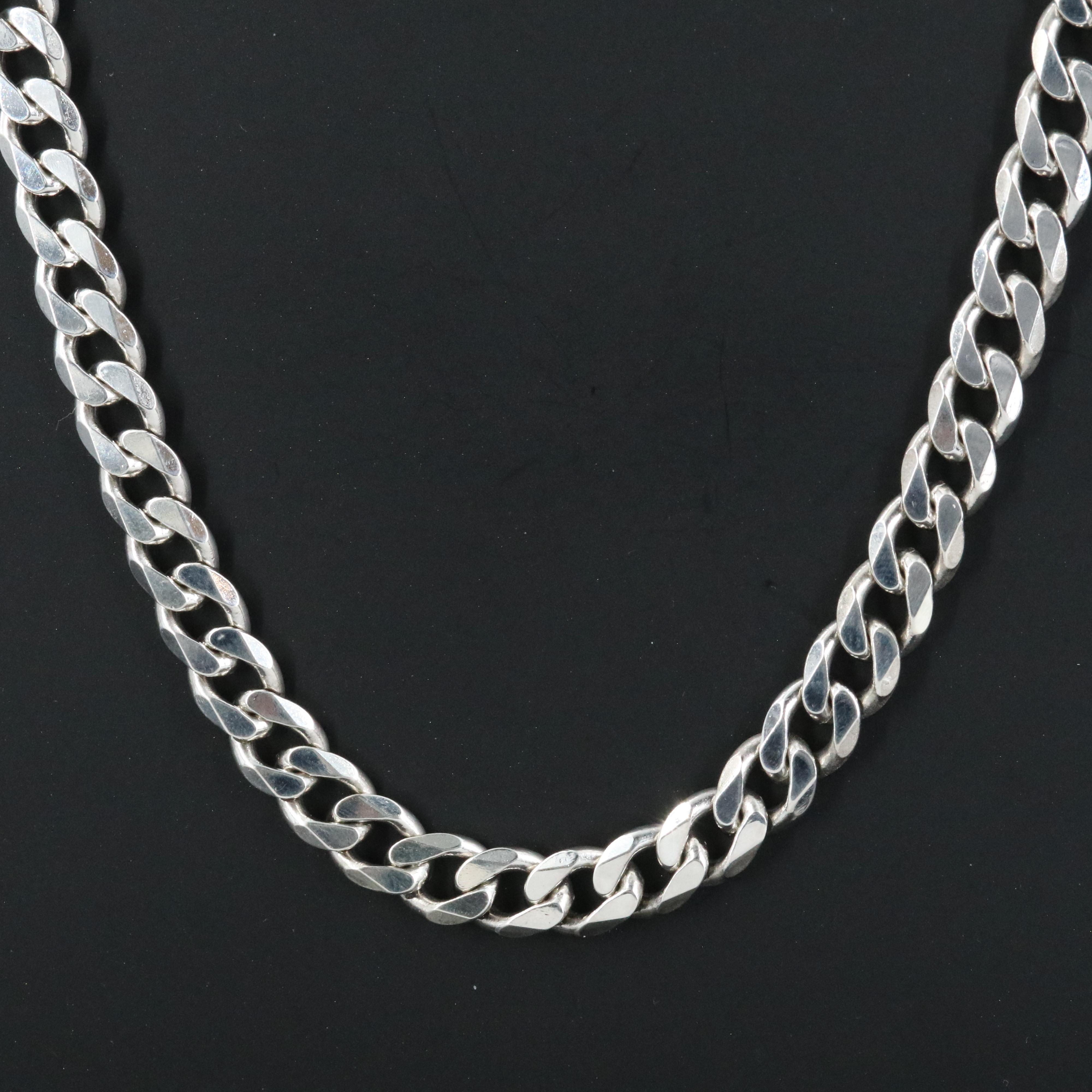 Sterling Curb Link Necklace