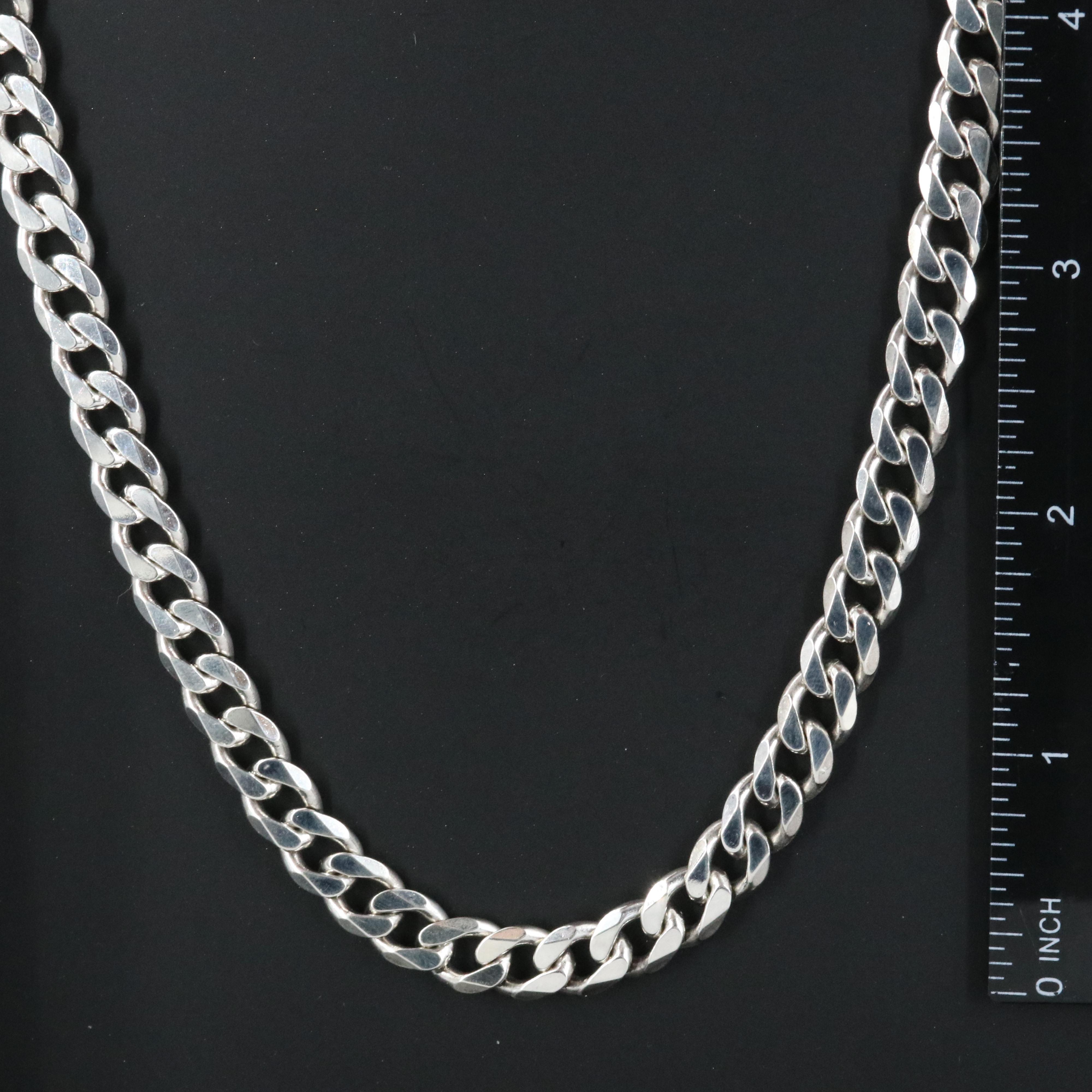 Sterling Curb Link Necklace