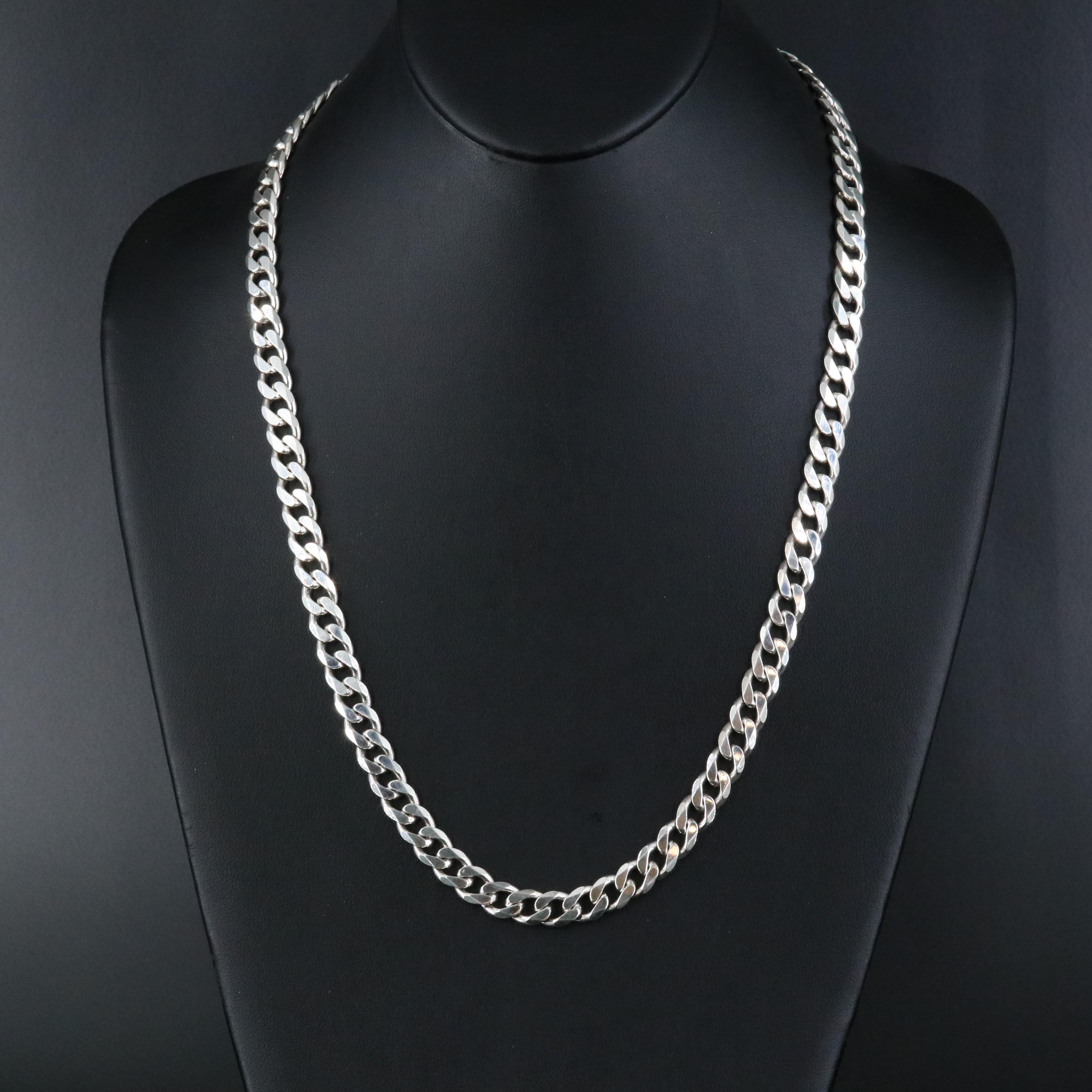 Sterling Curb Link Necklace