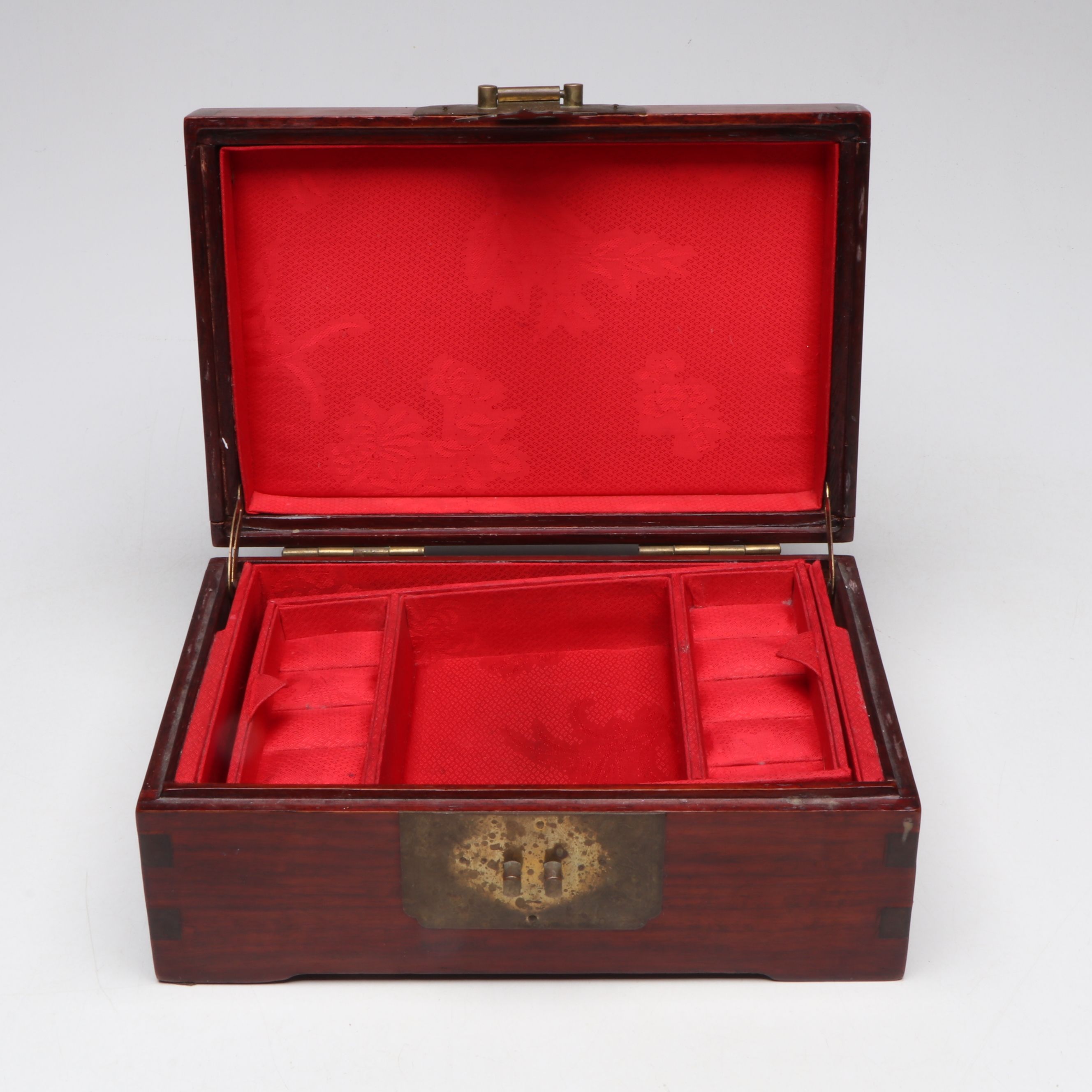 Chinese Style Embellished Wood Jewelry Boxes