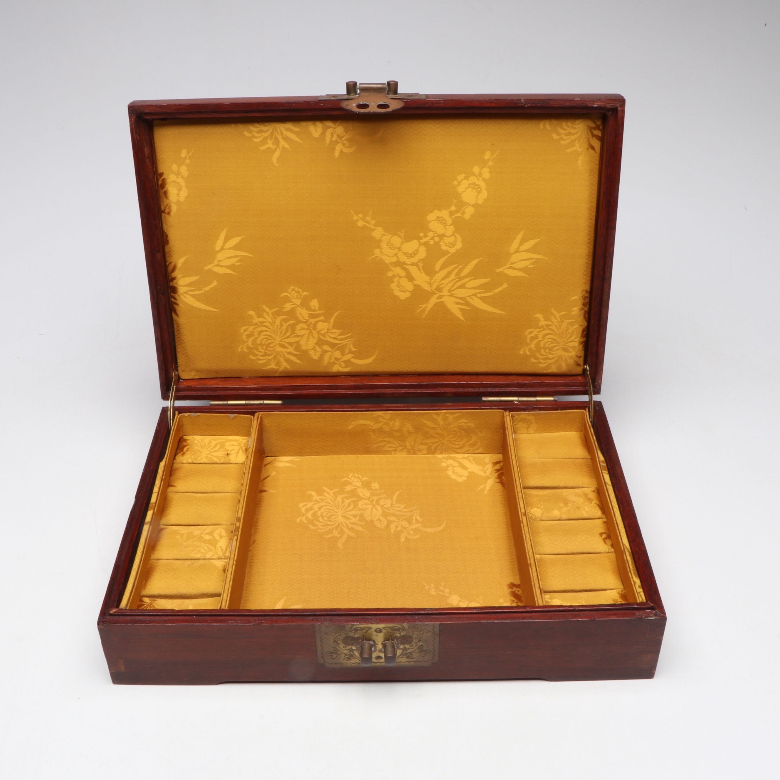 Chinese Style Embellished Wood Jewelry Boxes