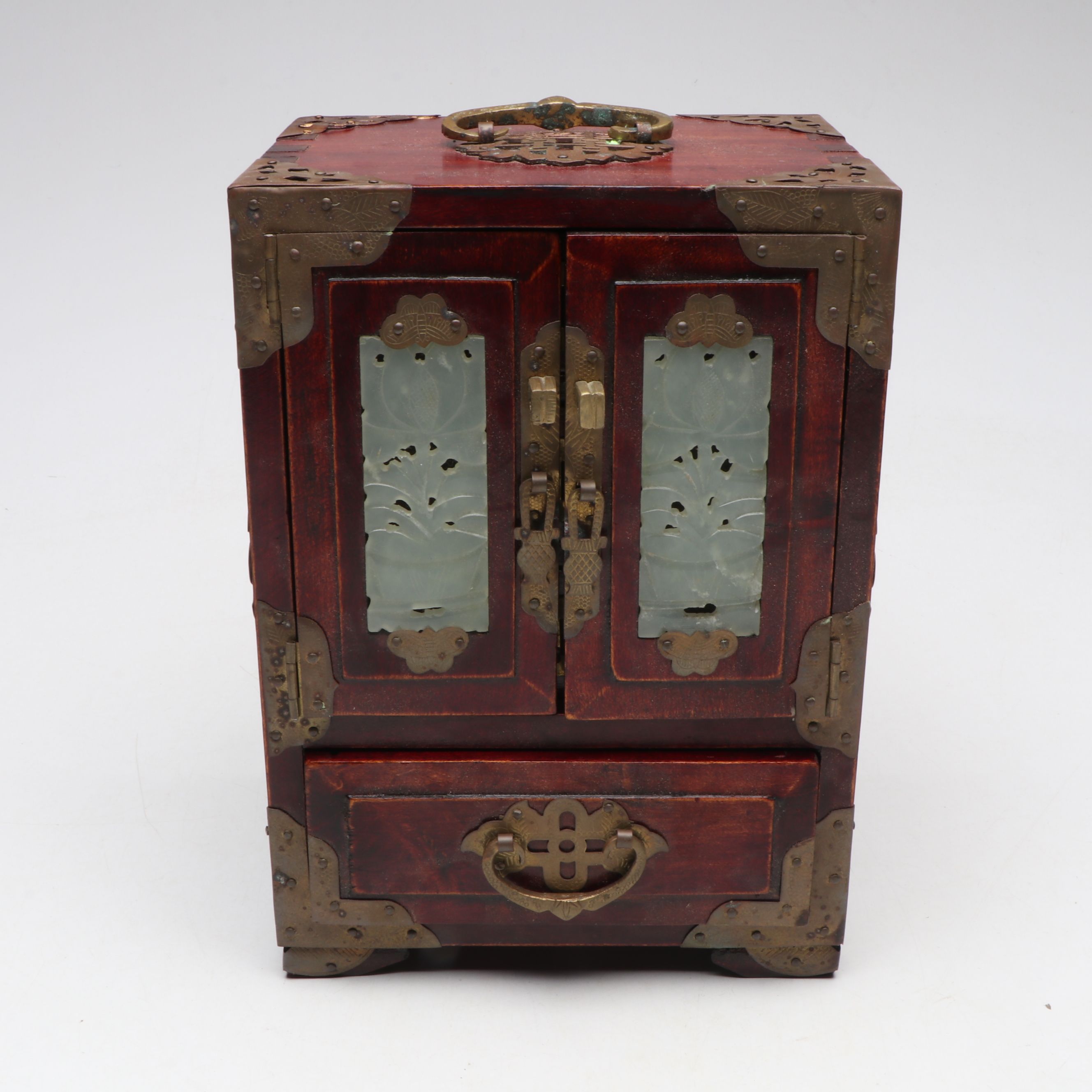 Chinese Style Embellished Wood Jewelry Boxes